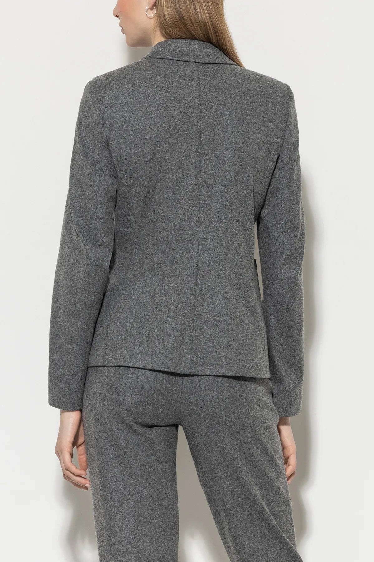 LUISA CERANO 
                
                                            408289/3309 Damen Flanell-Blazer Woll-Mix Stretch Grau dark grey melange