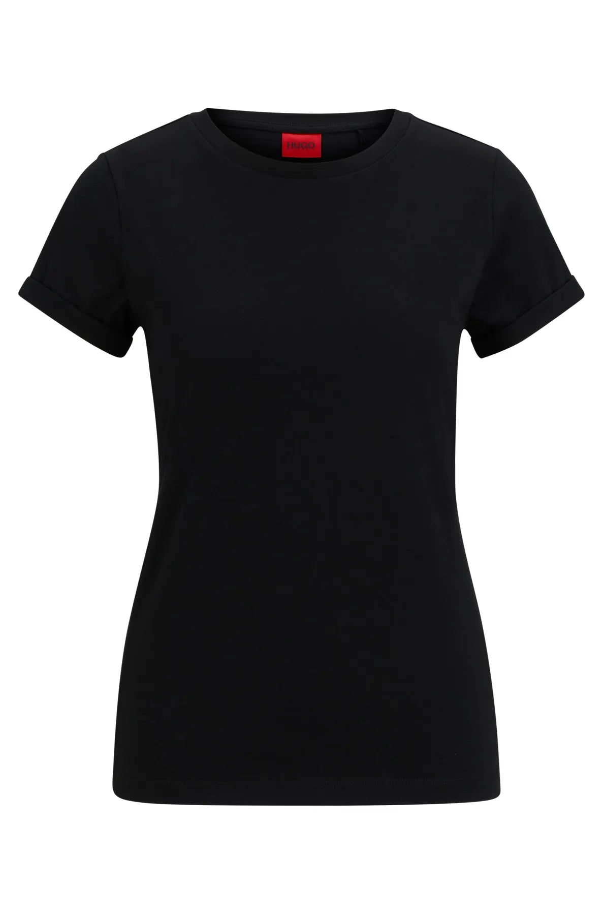 HUGO 50417212 The Plain Tee 10209413 01
                Damen T-Shirt mit spiegelverkehrtem Logo-Print.