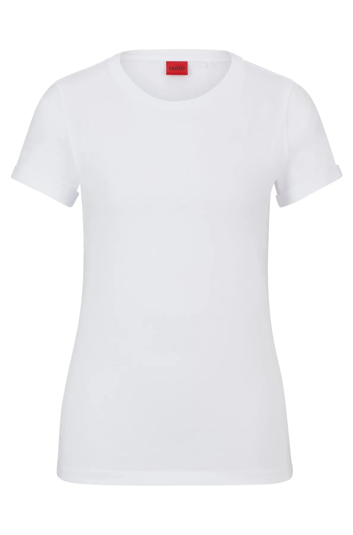 HUGO 50417212 The Plain Tee 10209413 01
                Damen T-Shirt mit spiegelverkehrtem Logo-Print.