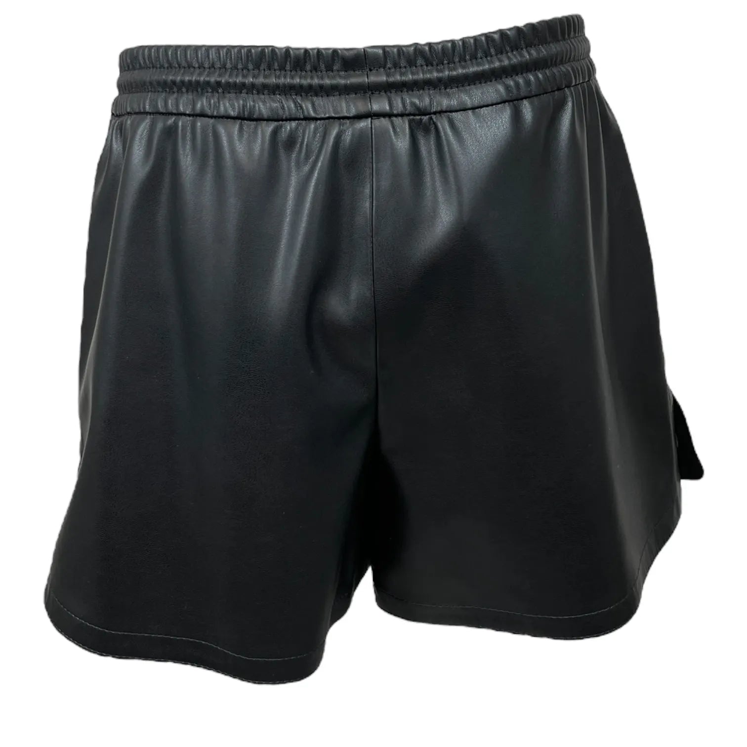 HUGO 50510908 Hesar-1 10243664 01 Damen Shorts in Lederoptik Schwarz