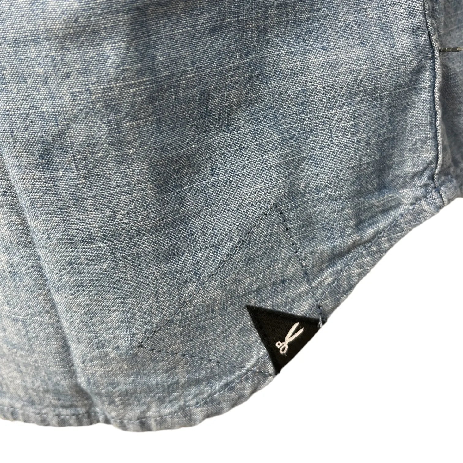 DENHAM 01-24-04-40-040 RICH REG SHIRT CHAMBRAY HERREN HEMD BLUE LIGHT