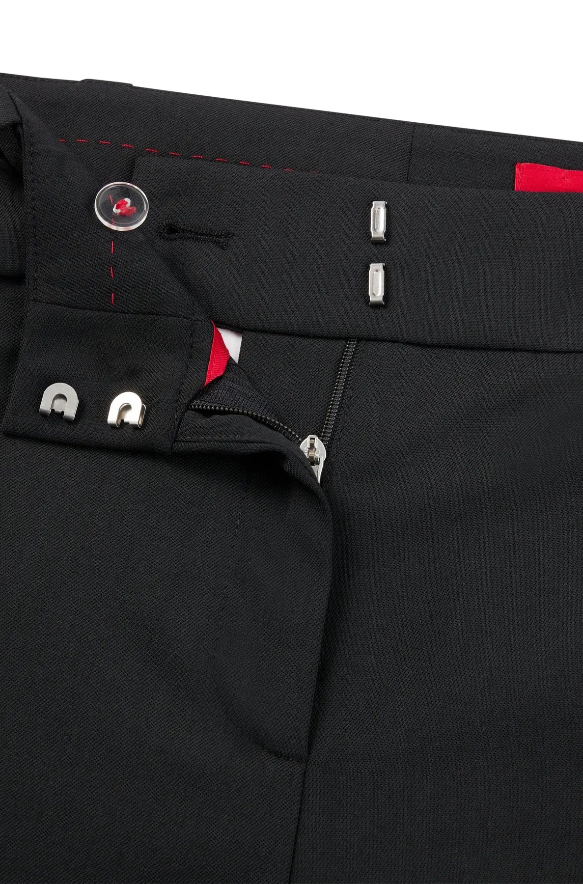 HUGO 50516132 Hetana Verkürzte Damen Hose Stretch Schwarz