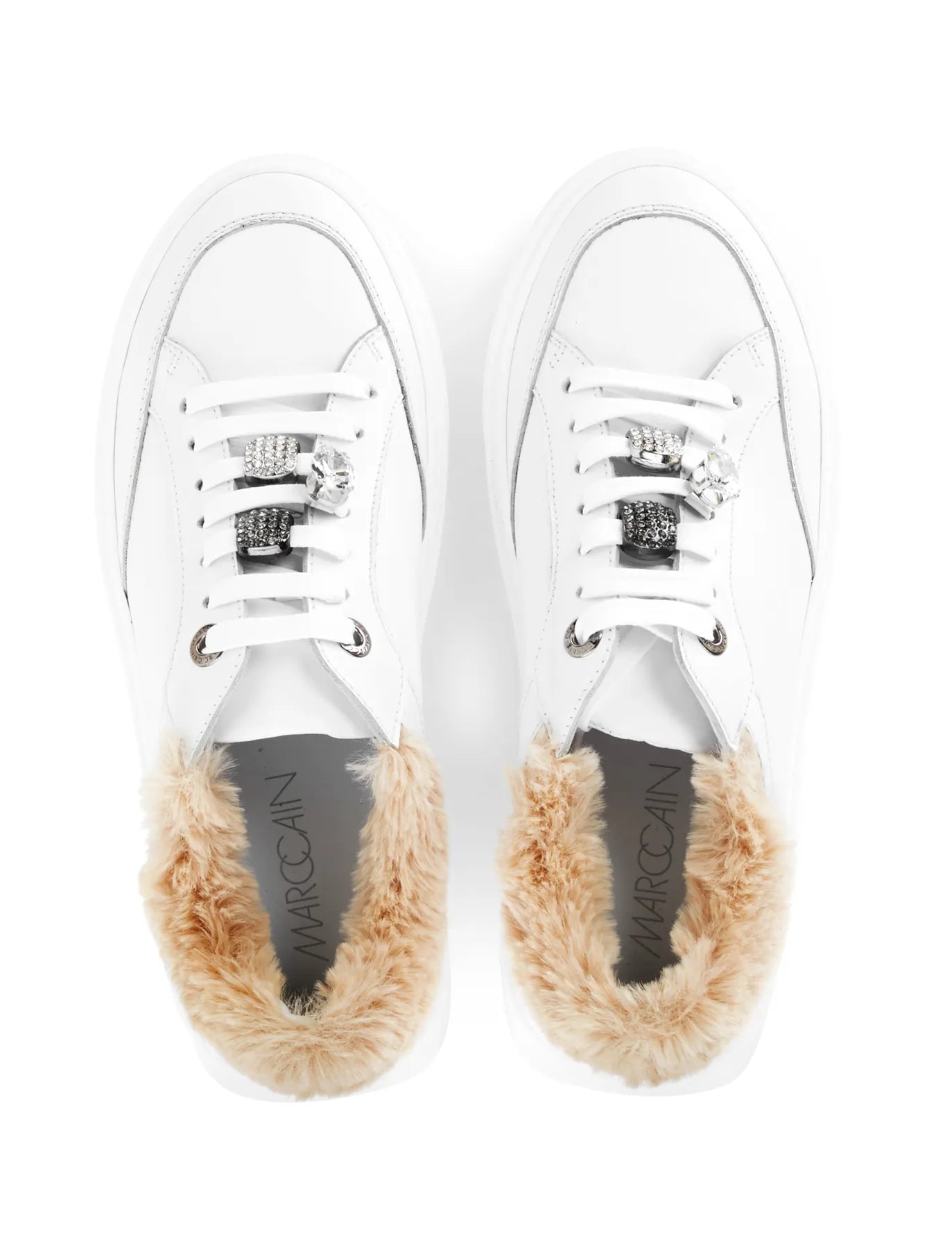 MARC CAIN 
                
                                            XC SH.02 L33 Sneaker aus weichem Kalbsleder new baileys weiß