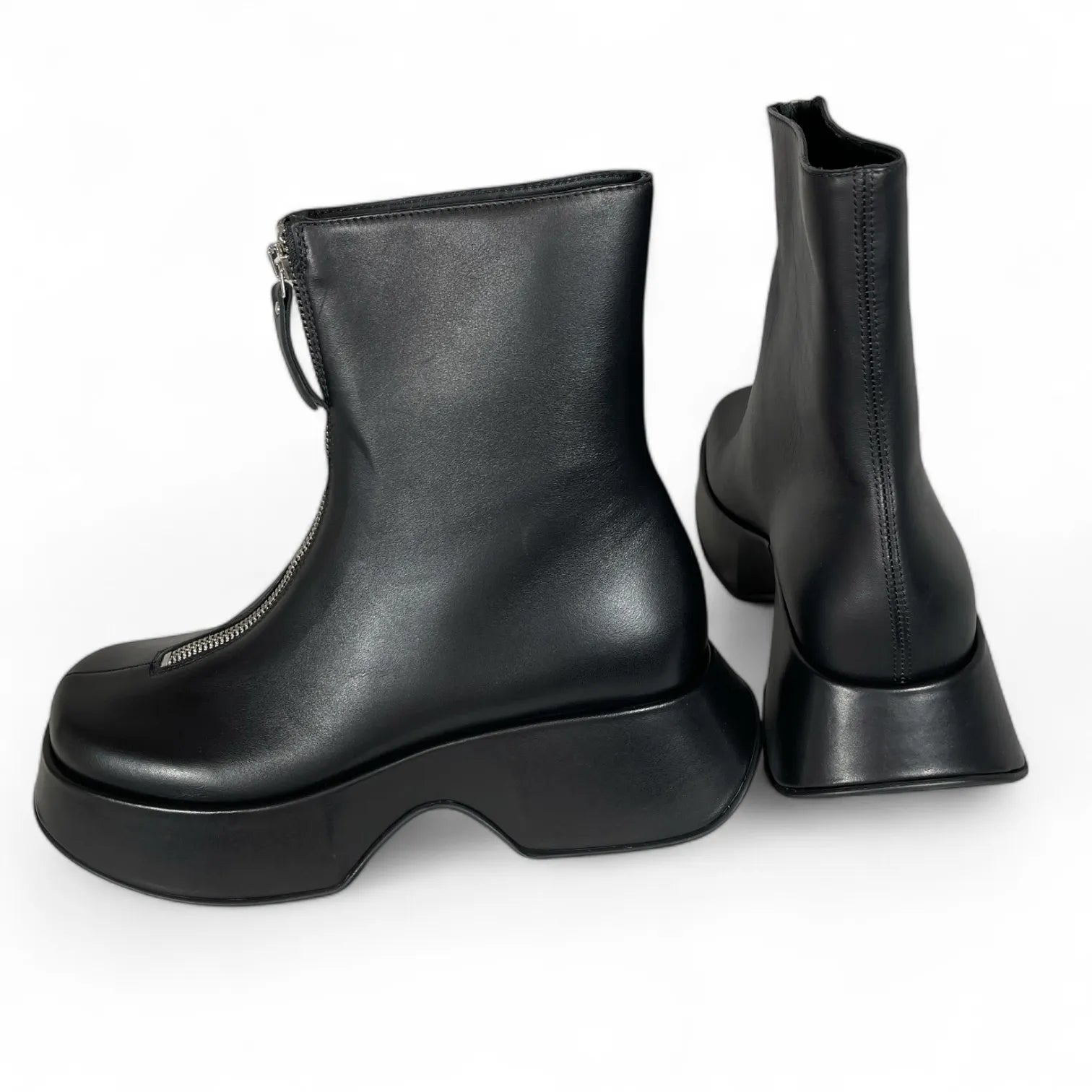 VIC MATIE - 2412 ELODIE Plateau-Stiefel Leder Boots Schwarz