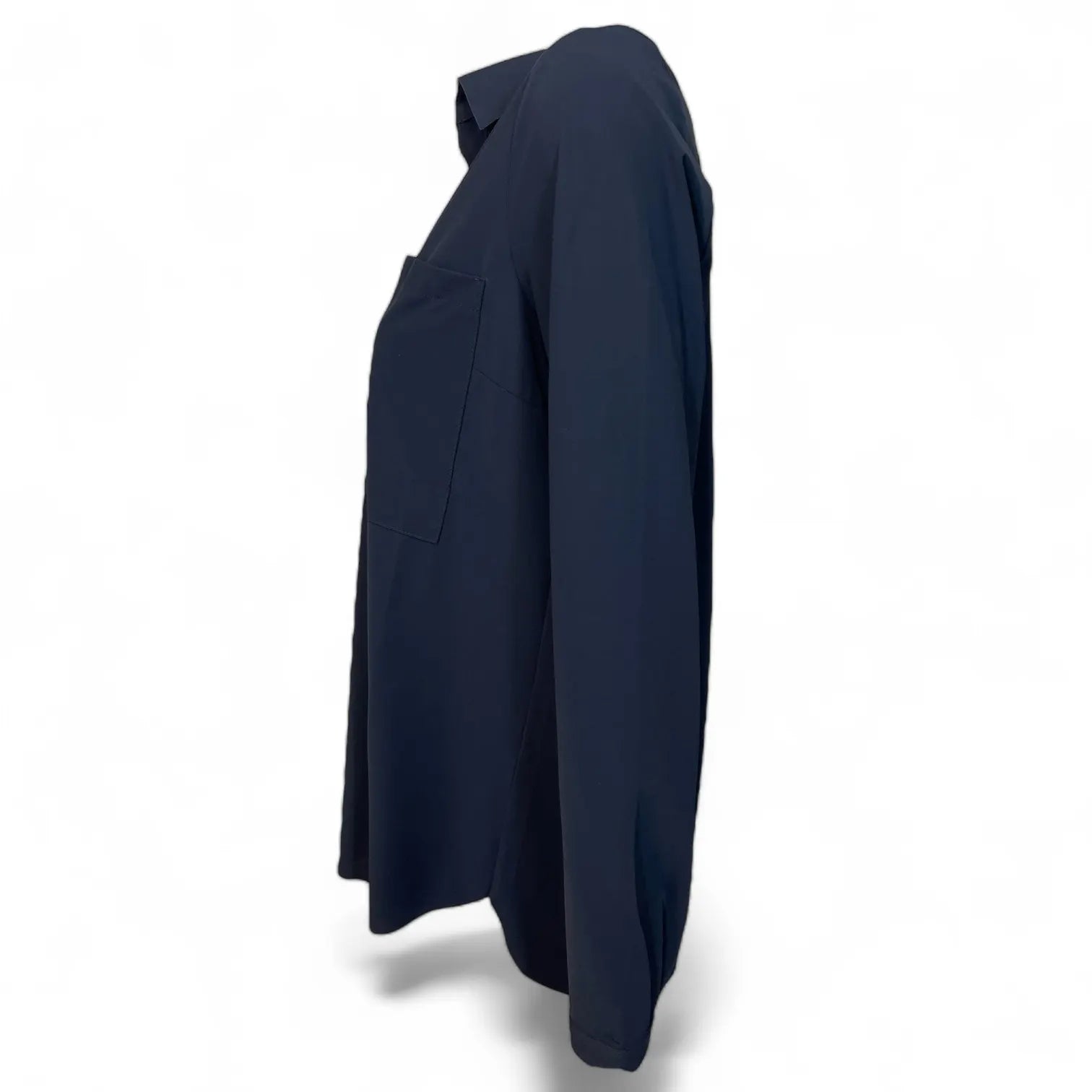 JAPAN TKY KAEMI HEMDBLUSE TECHNOJERSEY STRETCH 342 BLACK-BLUE