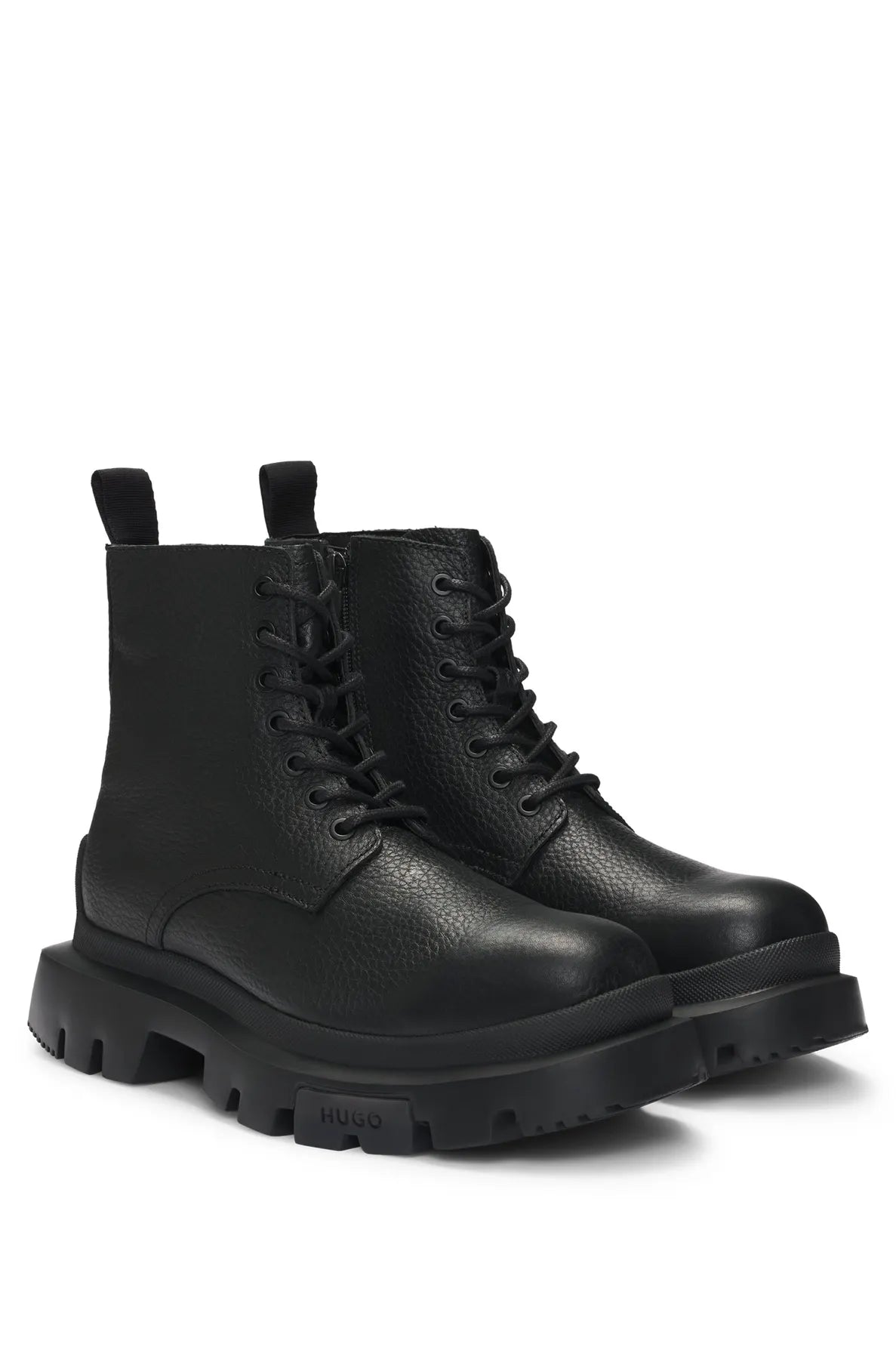 HUGO
                
                                            50523891 Fabyan_halb_ltgr  Herren Leder Boots Schwarz