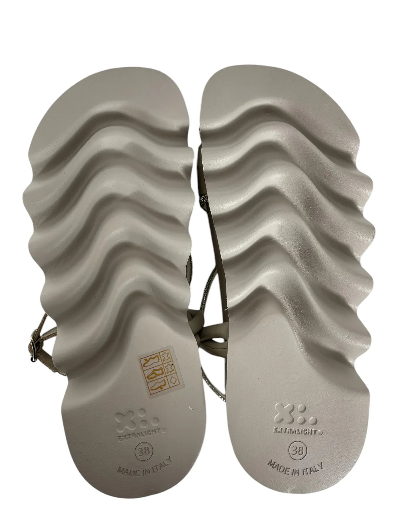 PATRIZIA BONFANTI DOVER - JIL STRASS ONDE DREAMER DAMEN PLATEAU-SANDALETTE CREAM.