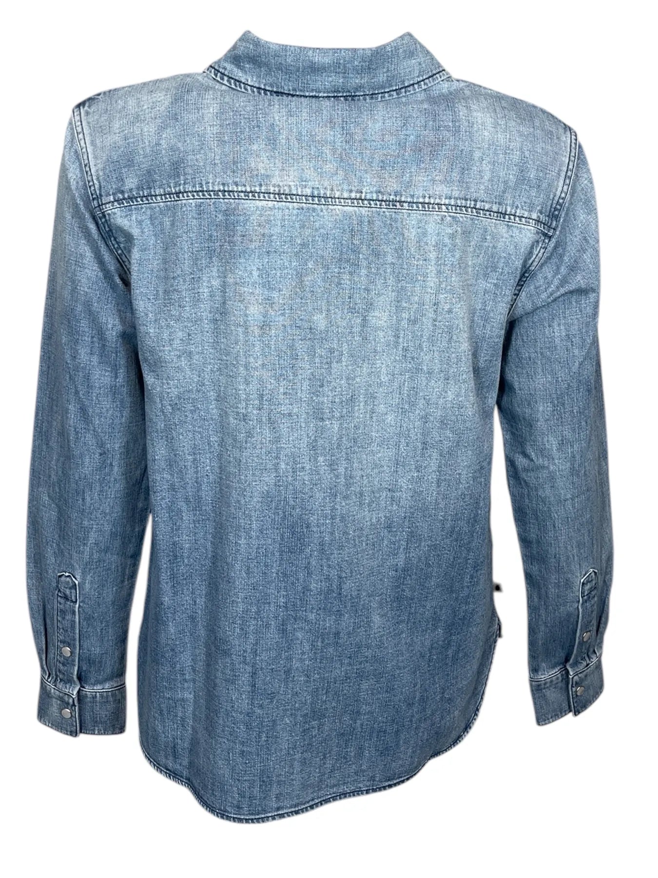 DENHAM 02-25-02-40-040 KAZU CHAMBRAY HEMDBLUSE MIDW JEANSBLAU