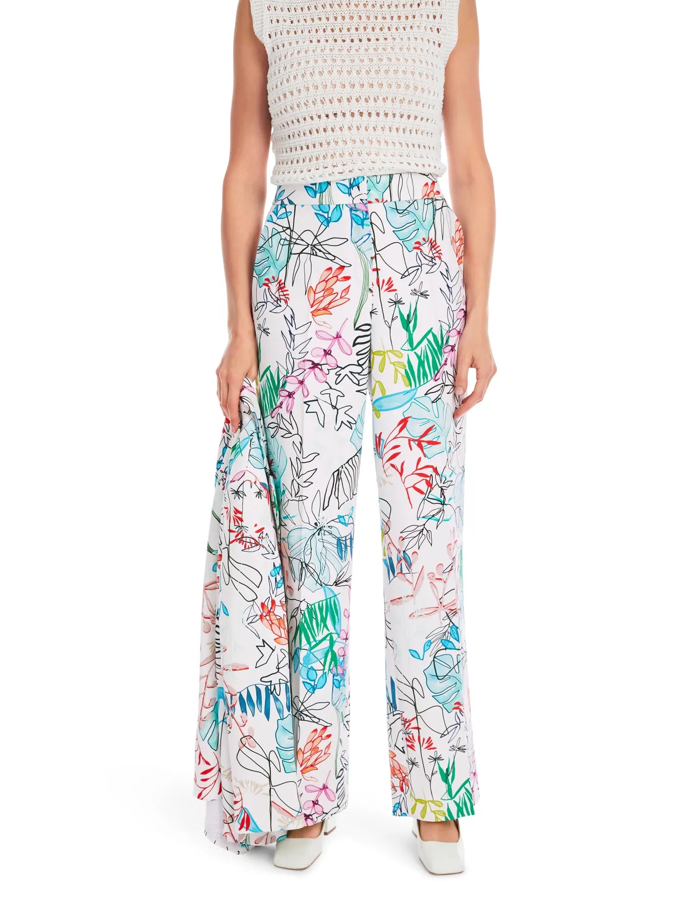 MARC CAIN 
                
                                            YC 81.57 W64 
                
                    Damen Hose Weiß/Grün/Rot