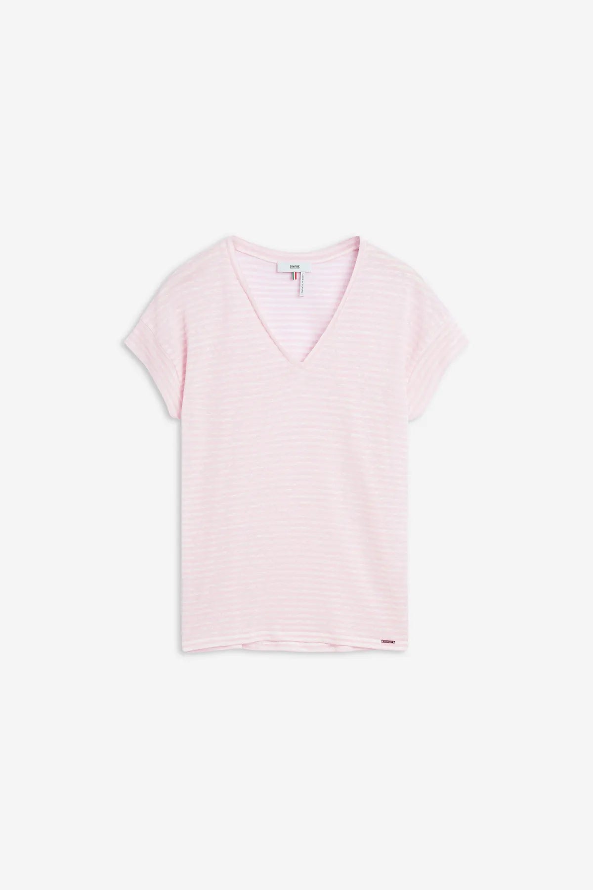 CINQUE 52286438 CITICKI Leinen-Mix T-Shirt Rosa