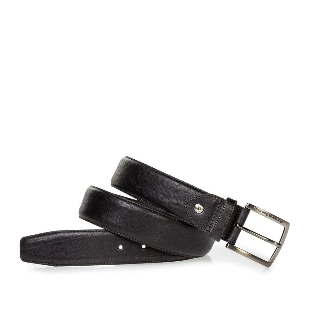 VAN BOMMEL 75204 Herren Gürtel Leder Schwarz Black 46