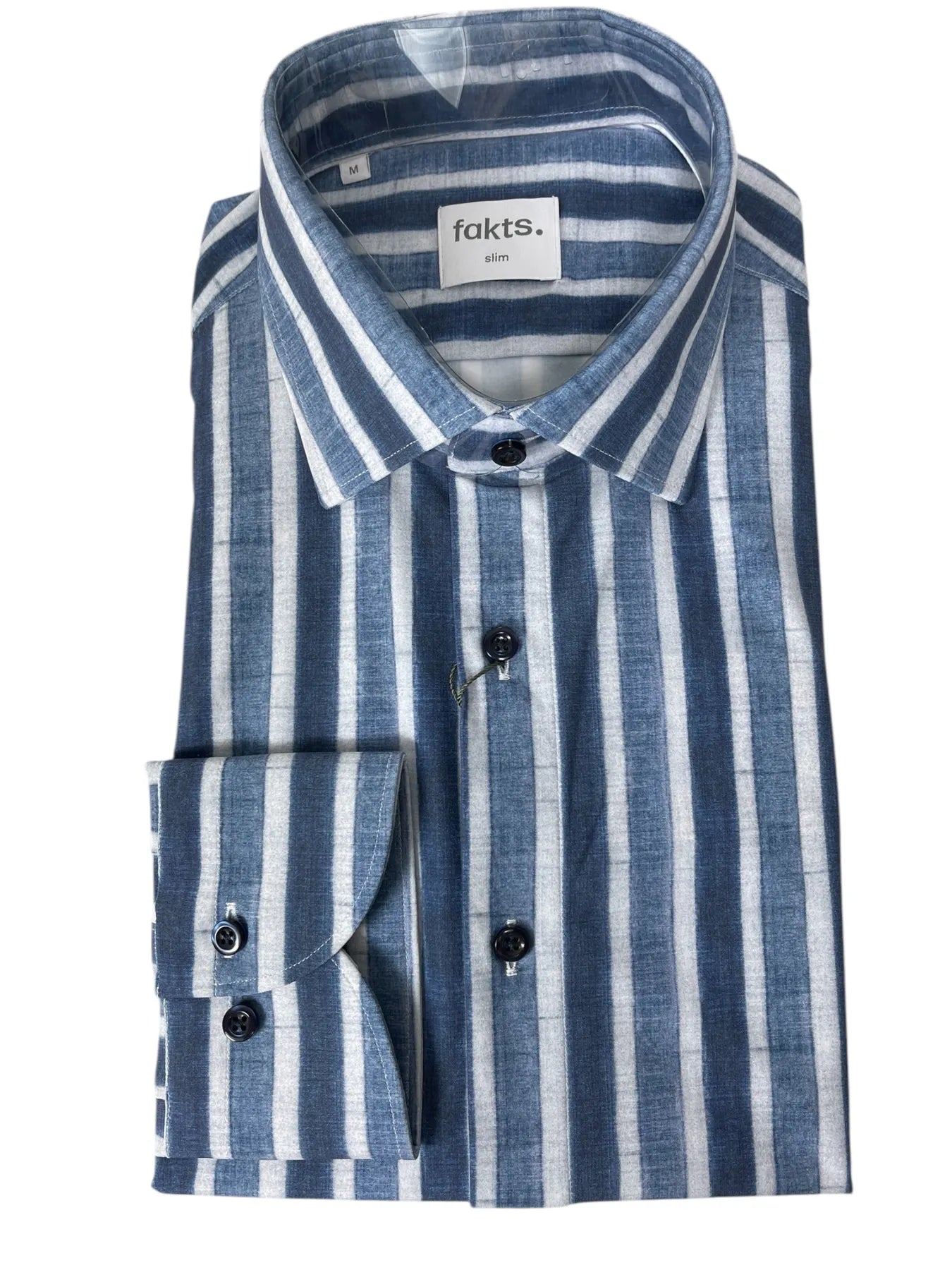 fakts 6351 Shirt Slim Fit Leisure Herren Hemd blue blue stripes