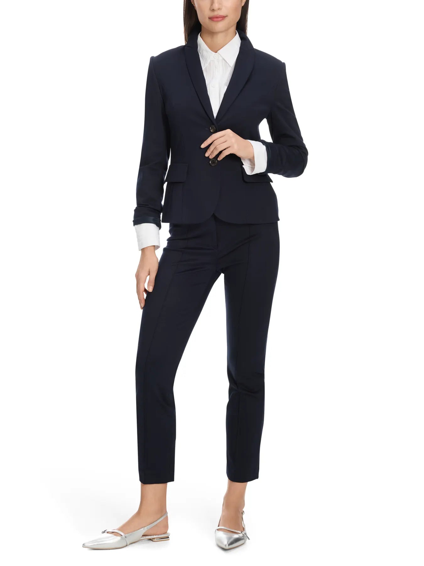 MARC CAIN +E 34.10 J24 Leichter Blazer aus feinem Jersey midnight blue 395