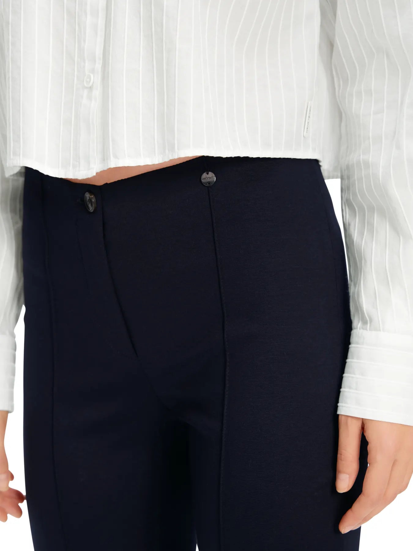 MARC CAIN +E 81.23 J24 7/8 Hose aus feinem Jersey dunkelblau midnight blue 395