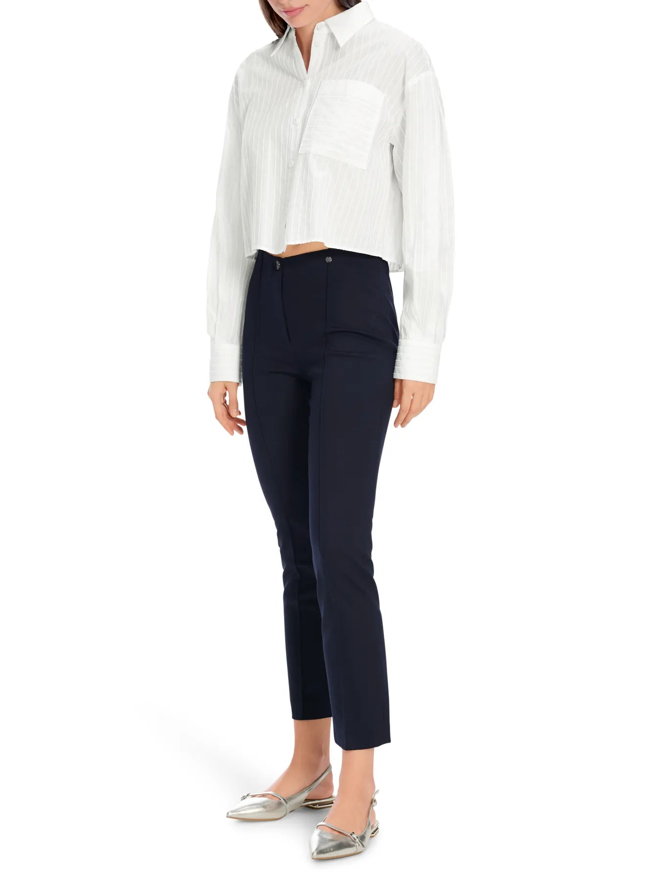 MARC CAIN +E 81.23 J24 7/8 Hose aus feinem Jersey dunkelblau midnight blue 395