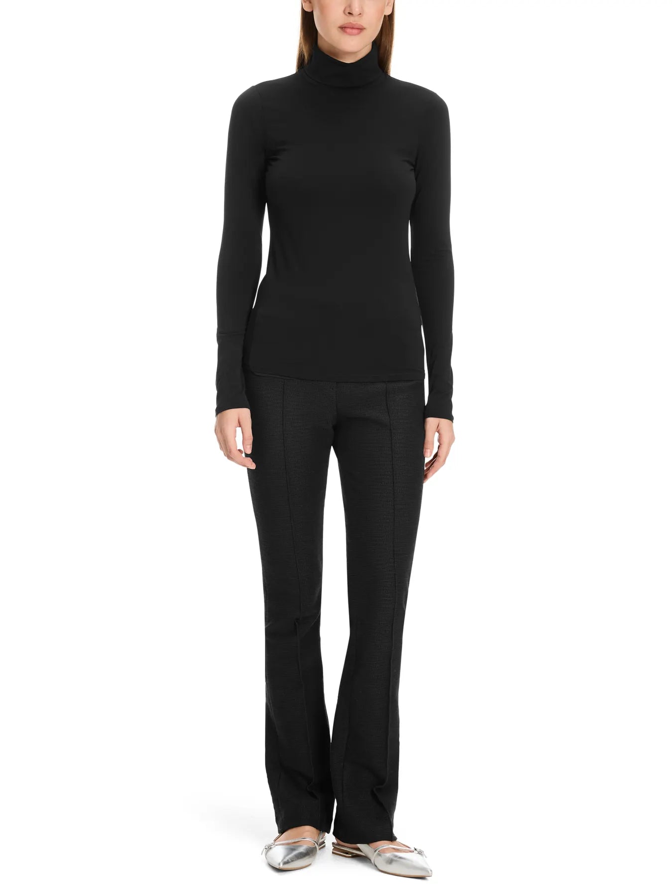 MARC CAIN +E 48.54 J03 Zarter Rollkragenpullover Schwarz black 900