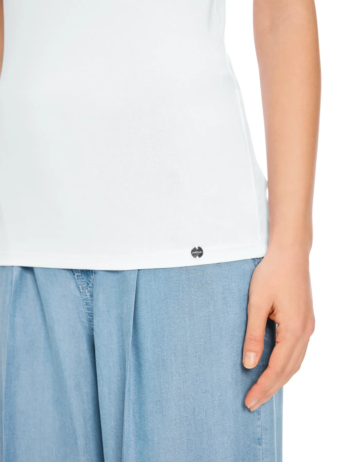 MARC CAIN +E 48.69 J14 hochwertiges Basic-Shirt weiss white 100