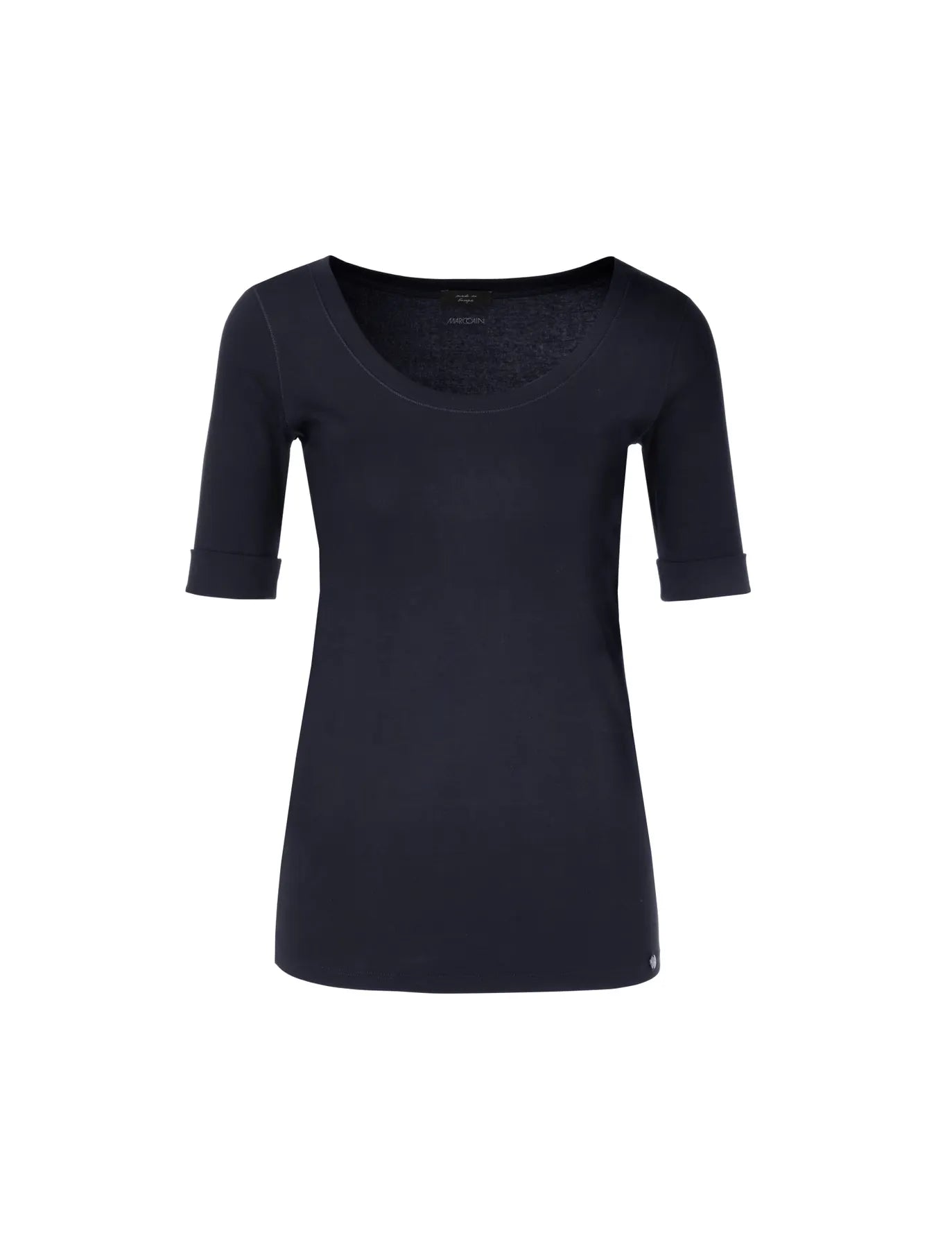 MARC CAIN +E 48.69 J14 Hochwertiges Basic-Shirt midnight blue 395