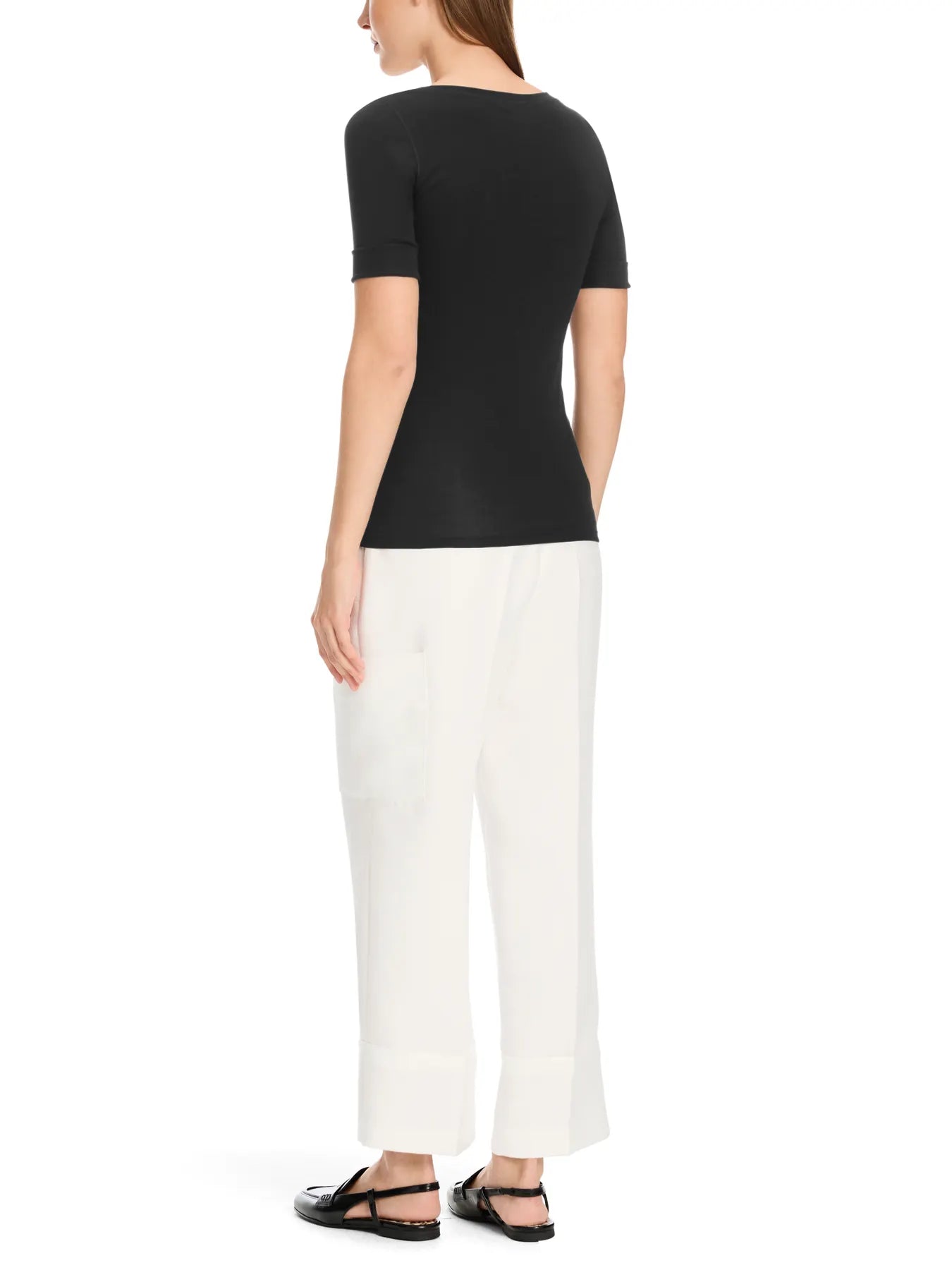 MARC CAIN +E 48.69 J14 Hochwertiges Basic-Shirt midnight black 900