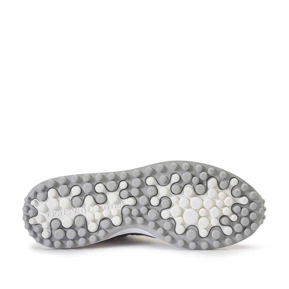 VAN BOMMEL SFM-10152-40-02 HERREN SCHUHE FLORIS SPORT SNEAKER  LEDER COMBI BLUE TEXTILE