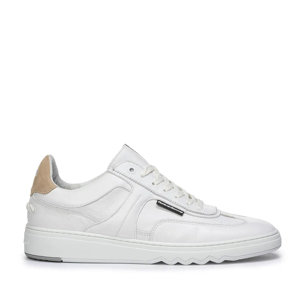 VAN BOMMEL SFM-10216-60-01 Floris Sport White Printed leather Sneaker Weiß