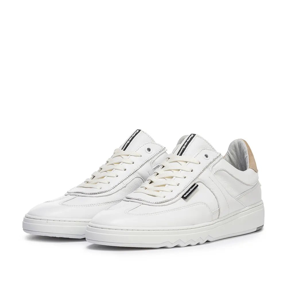 VAN BOMMEL SFM-10216-60-01 Floris Sport White Printed leather Sneaker Weiß