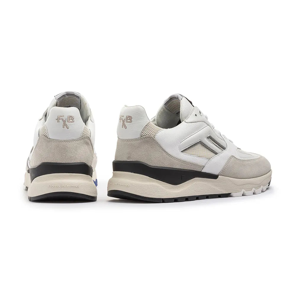 VAN BOMMEL SFM-10154-60-01 Floris Sport Printed Leather Sneaker White