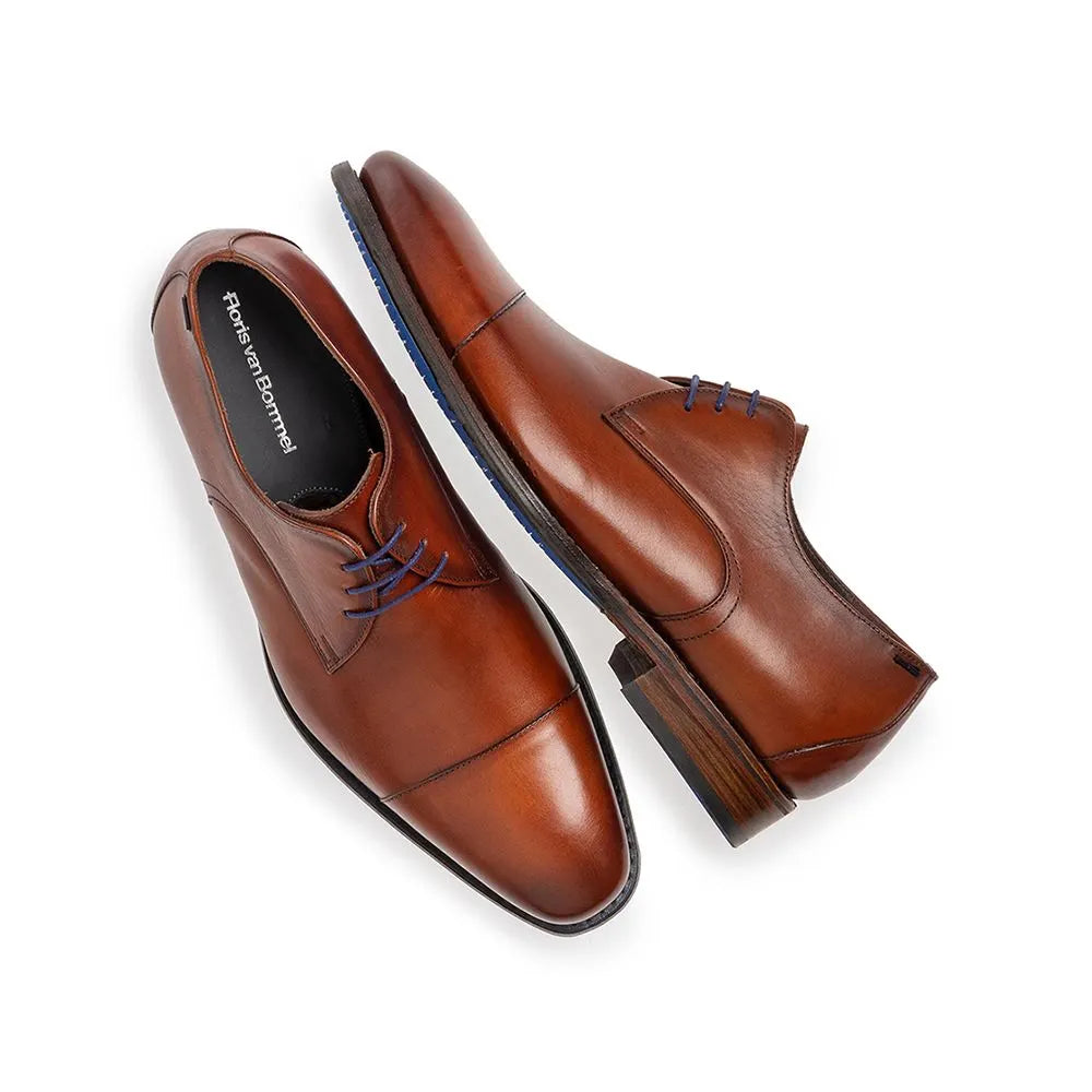 VAN BOMMEL SFM-30310-24-01 Floris Dressed Calf Leather DarkCognac