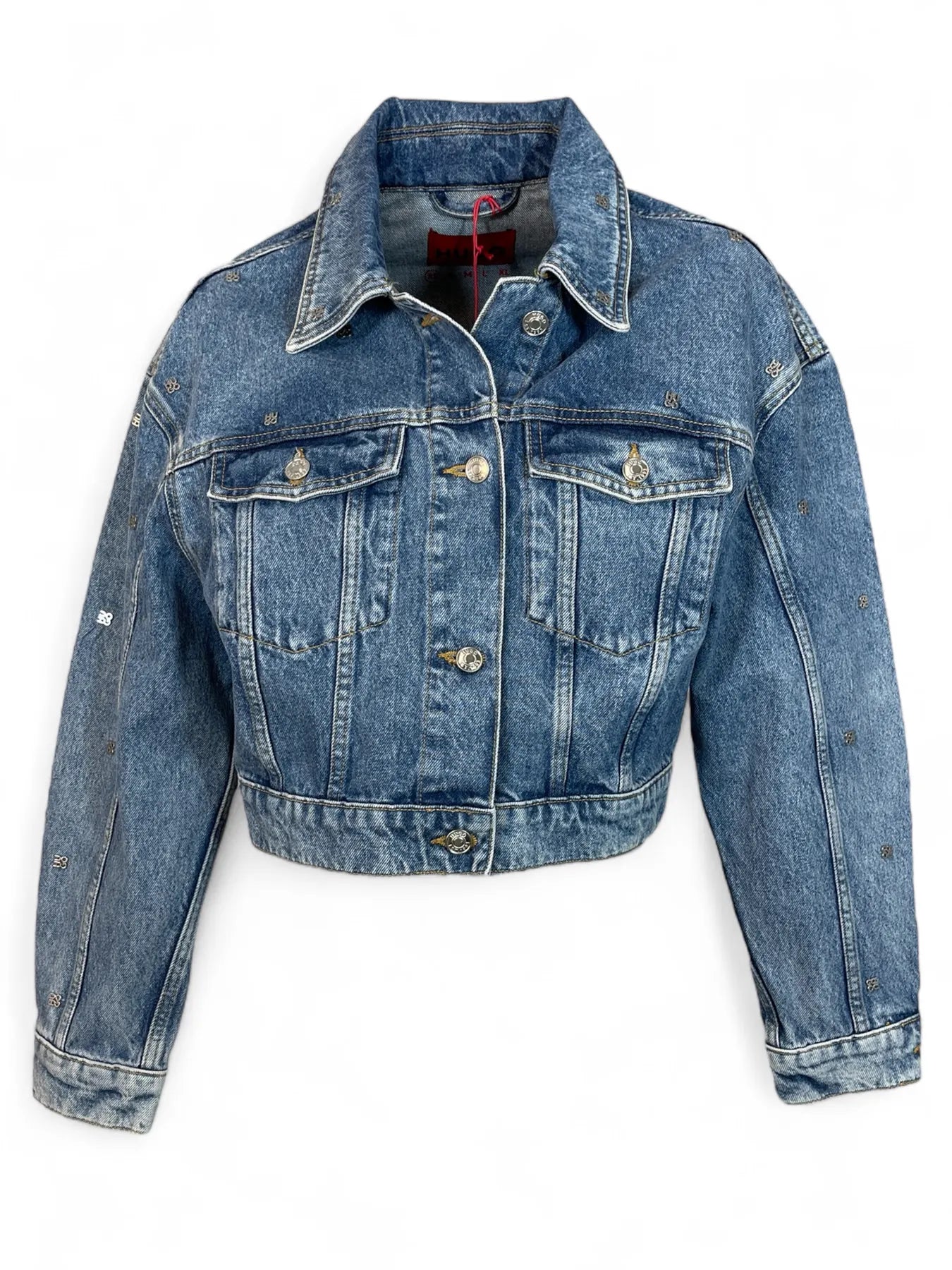 HUGO 
                
                                            50527865 Gisolia 10266024 01Trucker-Jacke in Cropped-Länge Medium Blue