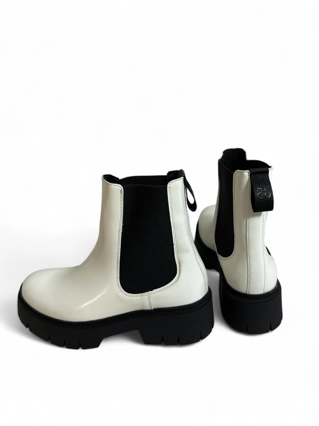 HUGO WOMEN RED 50529828 Kris_ChBootie_BRPU Boots mit beidseitigem Stretcheinsatz  Natural 102