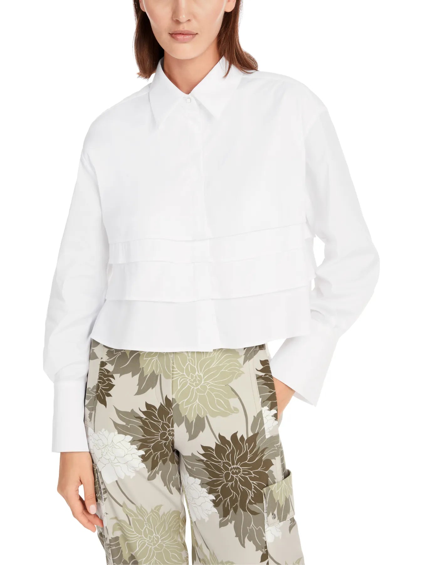 MARC CAIN 
                
                                            YC 51.16 W93 Bluse mit Volants white