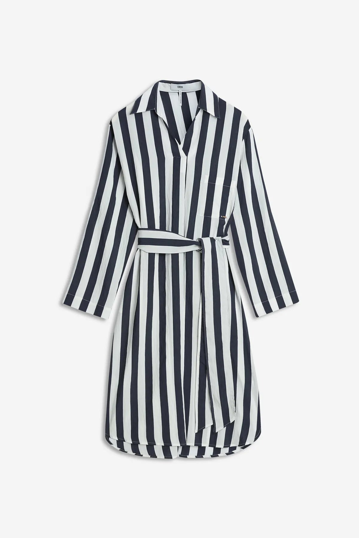 CINQUE 
                
                                            18266216  CIDINARA Maritimes Tunikakleid Streifenmuster Weiß-Blau