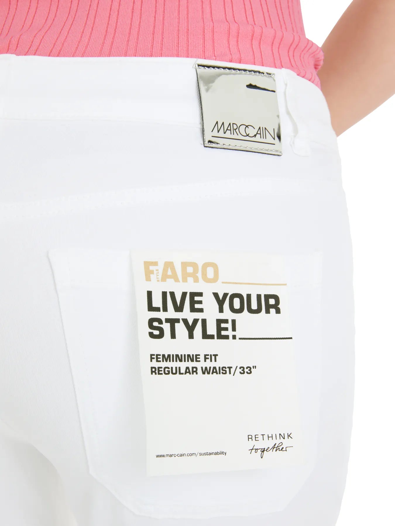 MARC CAIN YP 82.19 D50 FARO Rethink Together Jeans Weiß