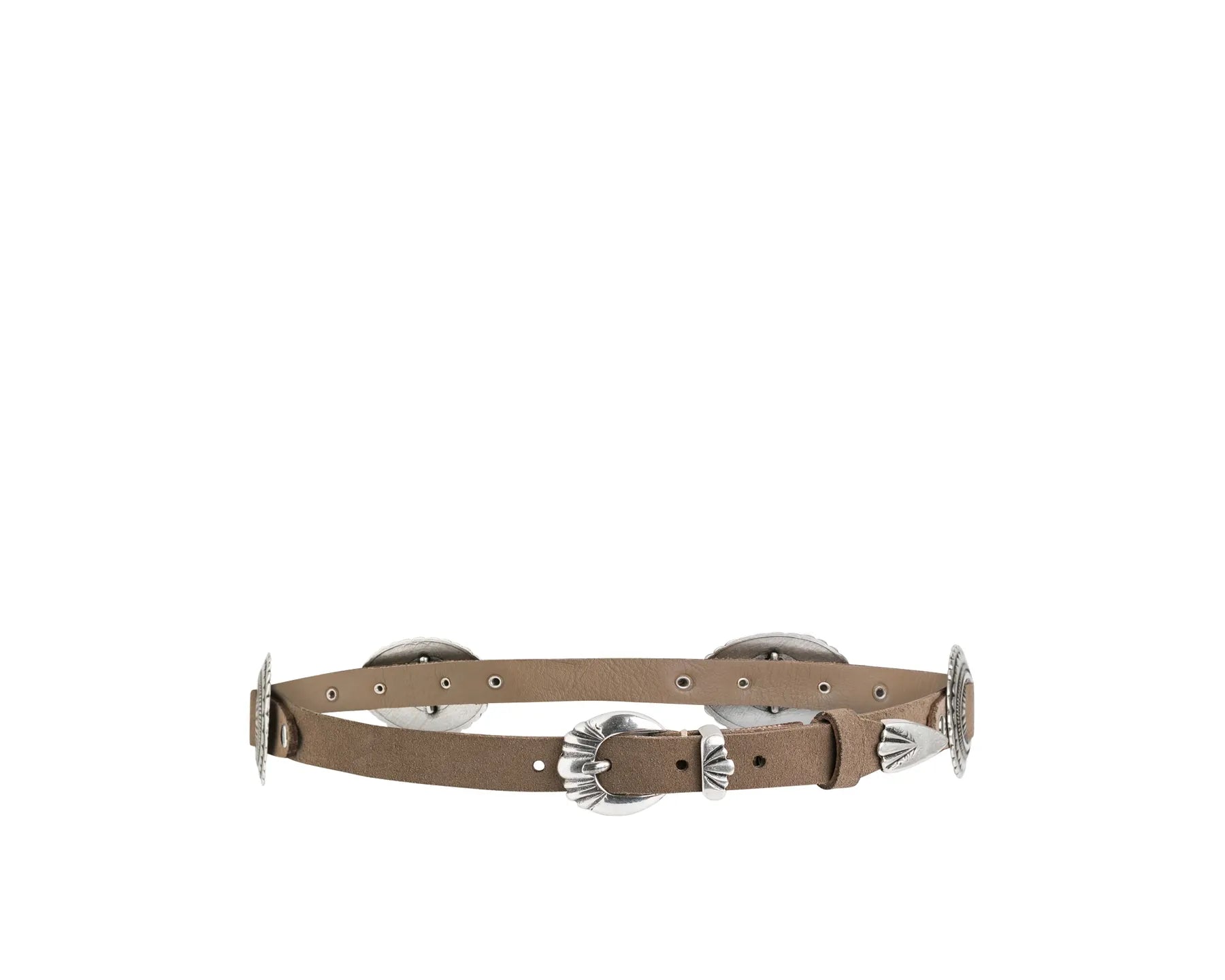 B.BELT BB1060L18 Damen Ledergürtel Q. 6420 Pansy 20 mm  grau taupe