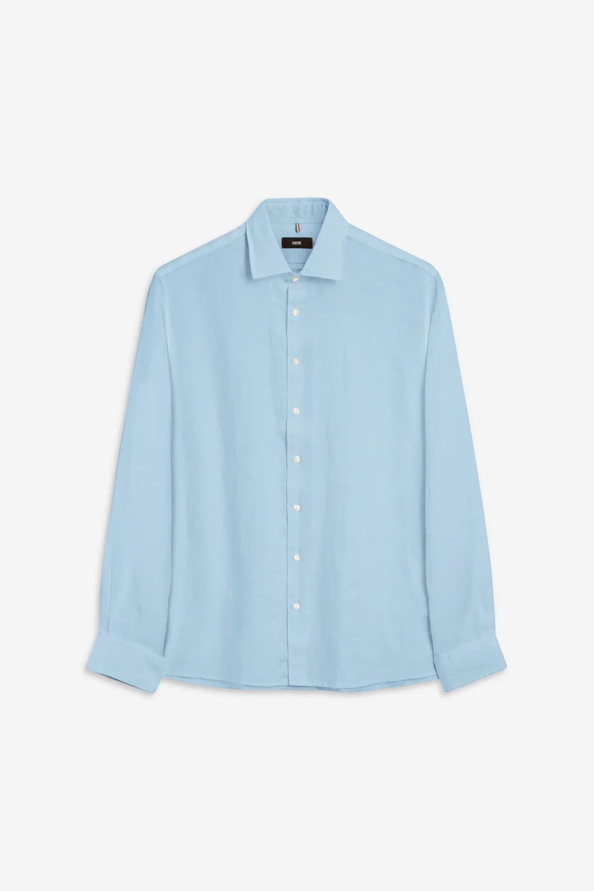 CINQUE CISTEVEN HERREN LEINEN HEMD HELLBLAU 62