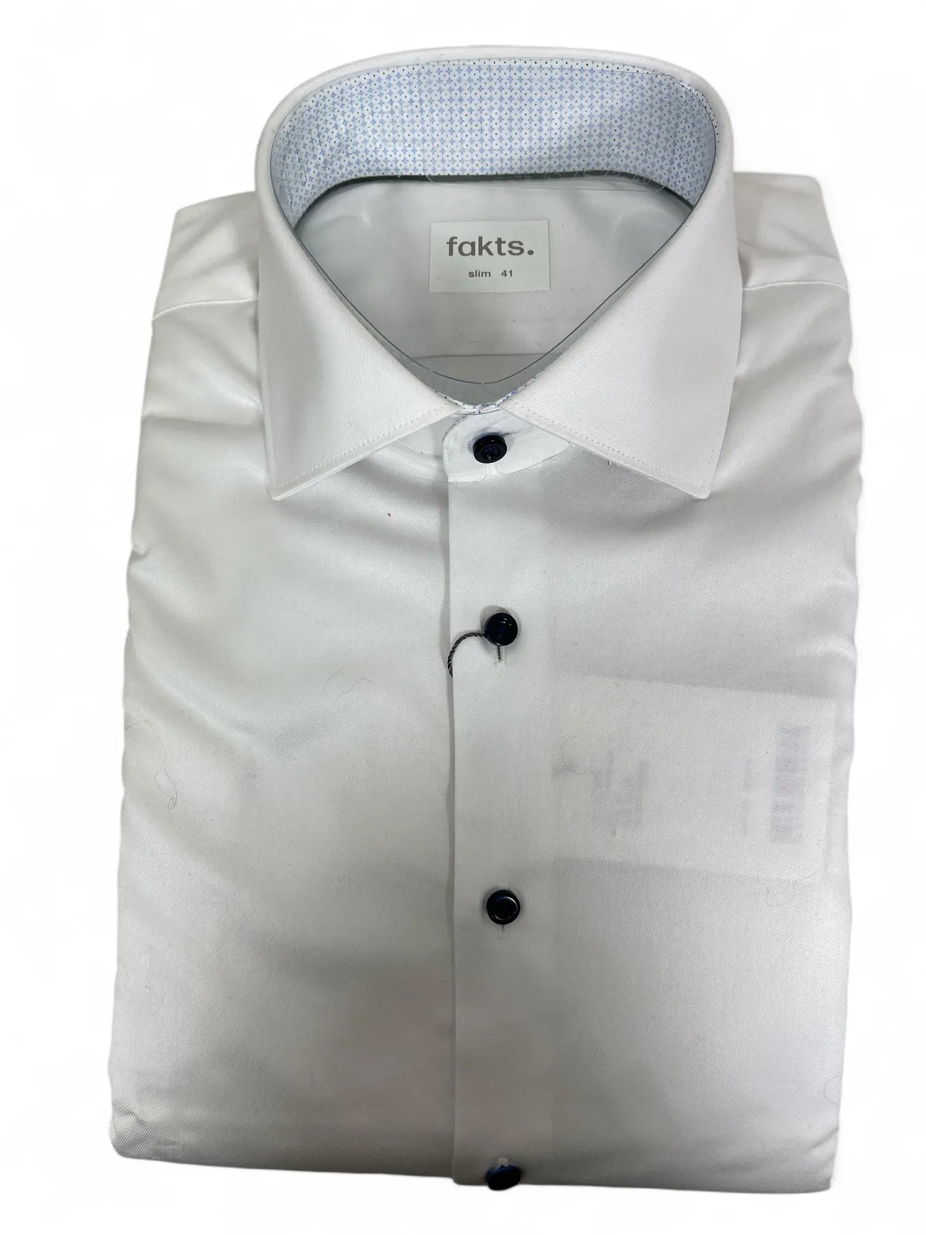 fakts 9045 Shirt Slim Fit Busy Herren Hemd white uni
