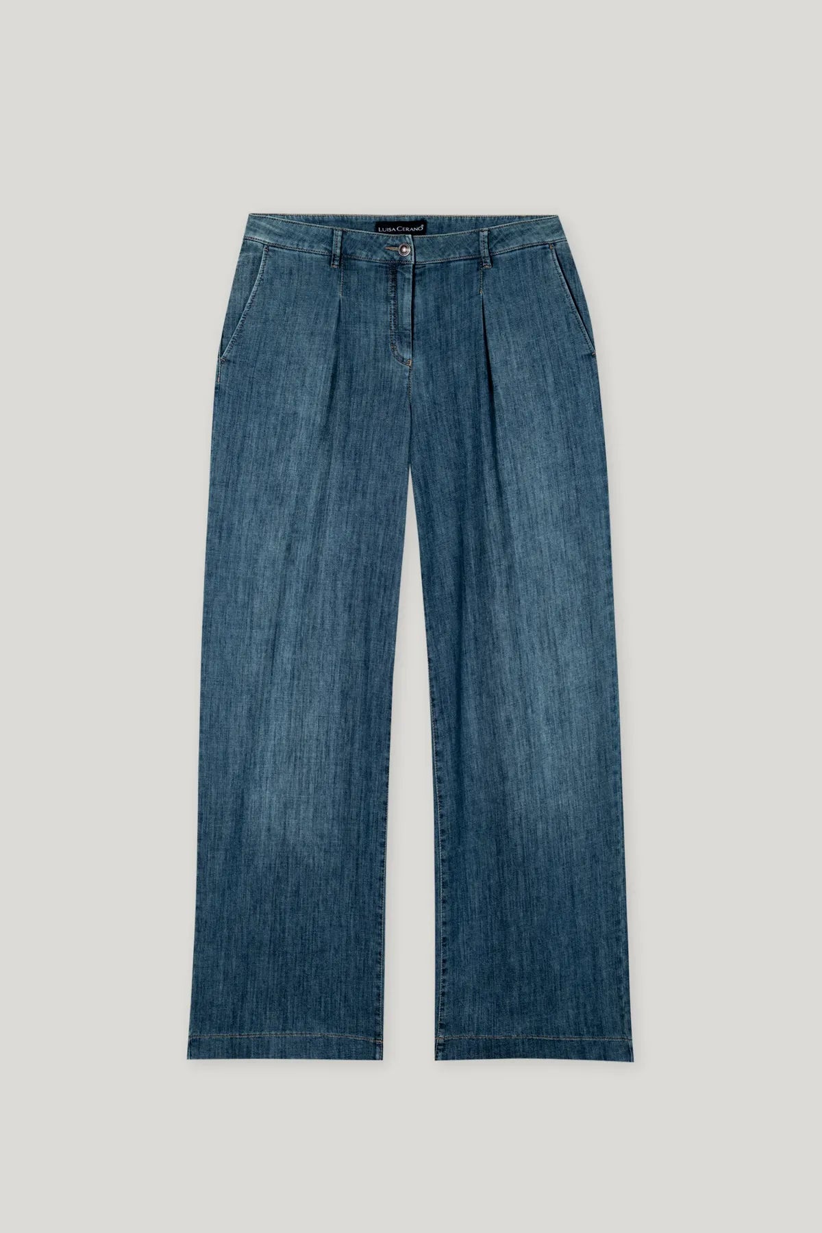 LUISA CERANO 628814/3474-0 fließende Denimhose Blau