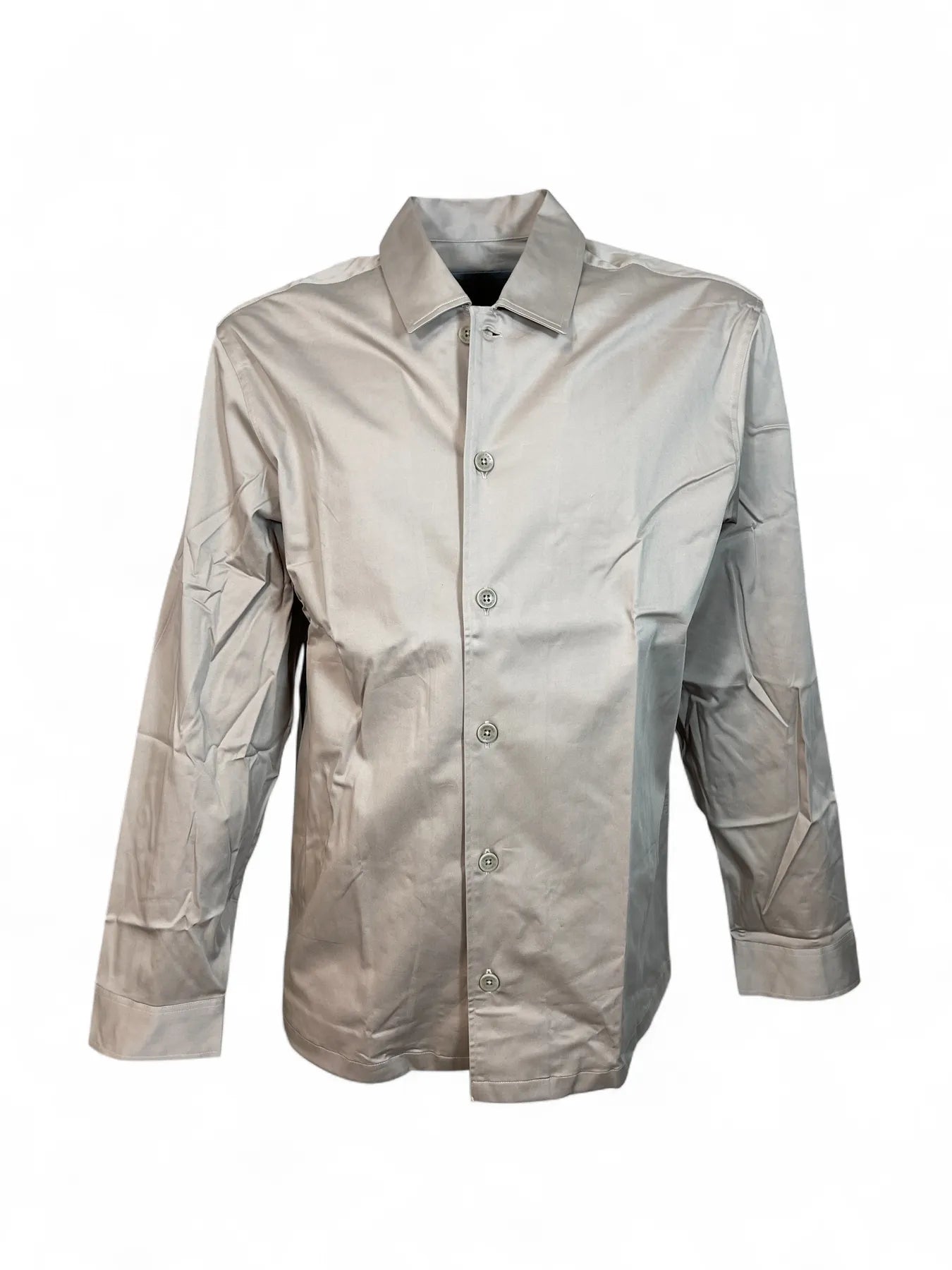 CALVIN KLEIN 
                
                                            K10K112627 STRETCH SATEEN TAILORING SHIRT HERREN HEMDJACKE  STEIN GREY