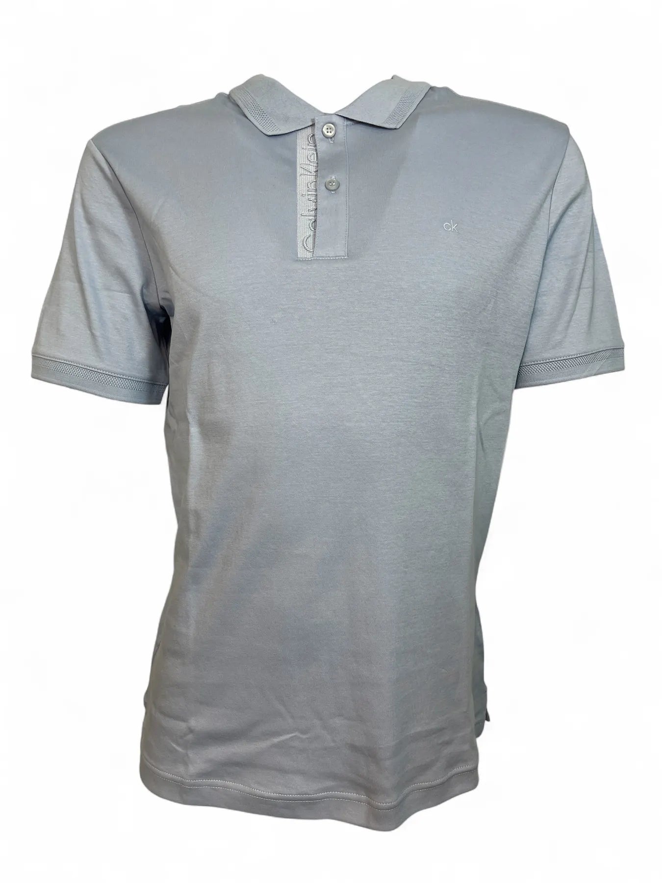 CALVIN KLEIN 
                
                                            K10K114135 LIQUID TOUCH TEXTURE COLLAR POLO HERREN POLO-SHIRT BLUE