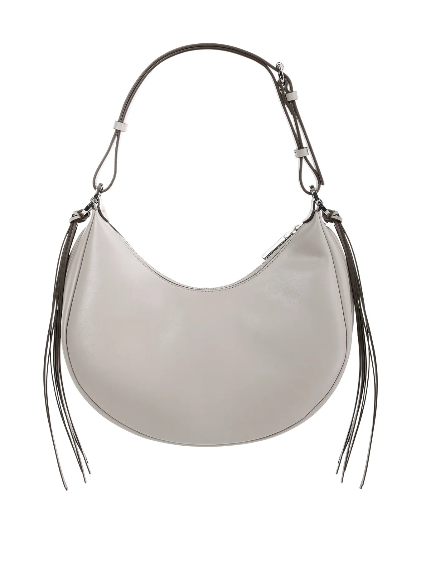 MARC CAIN 4066136966777 Schultertasche in Halbmondfrom Grau