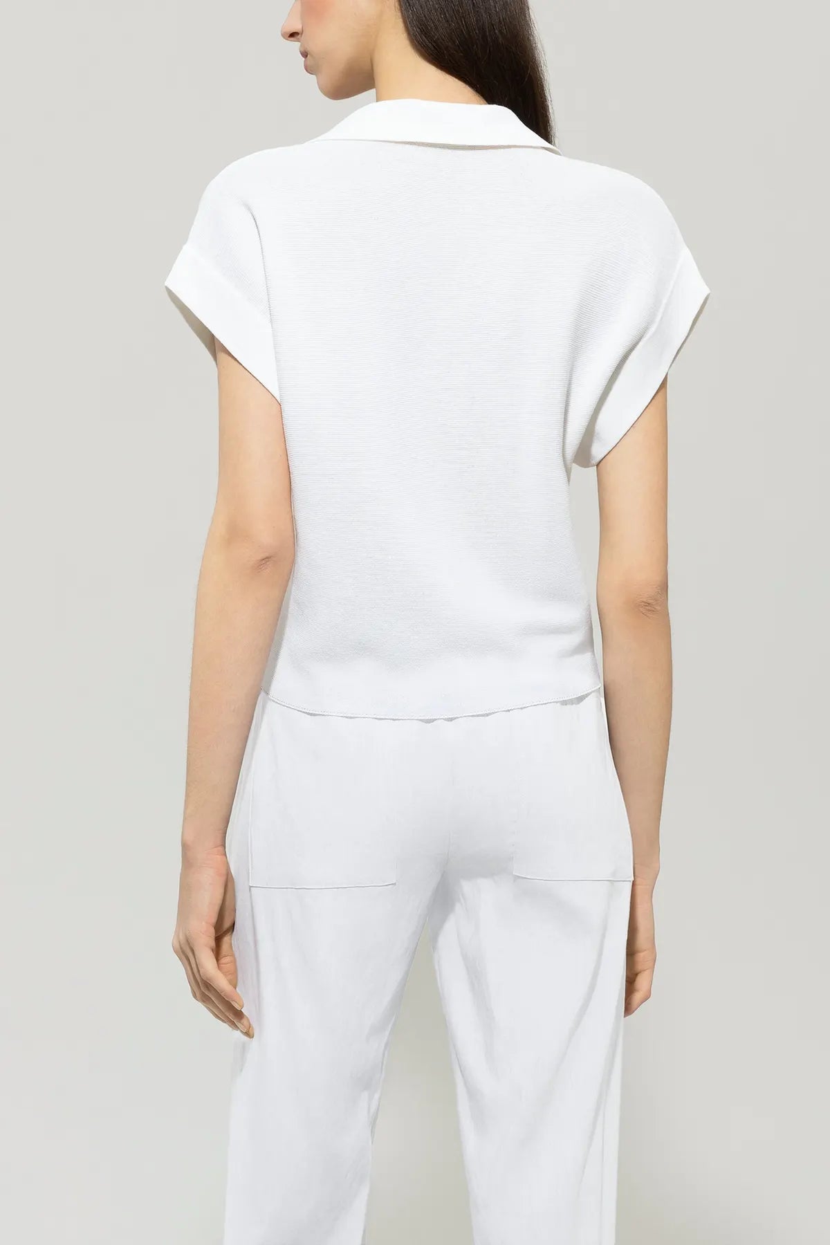 LUISA CERANO 118637/5866-0Pullover Kurzarm Weiß