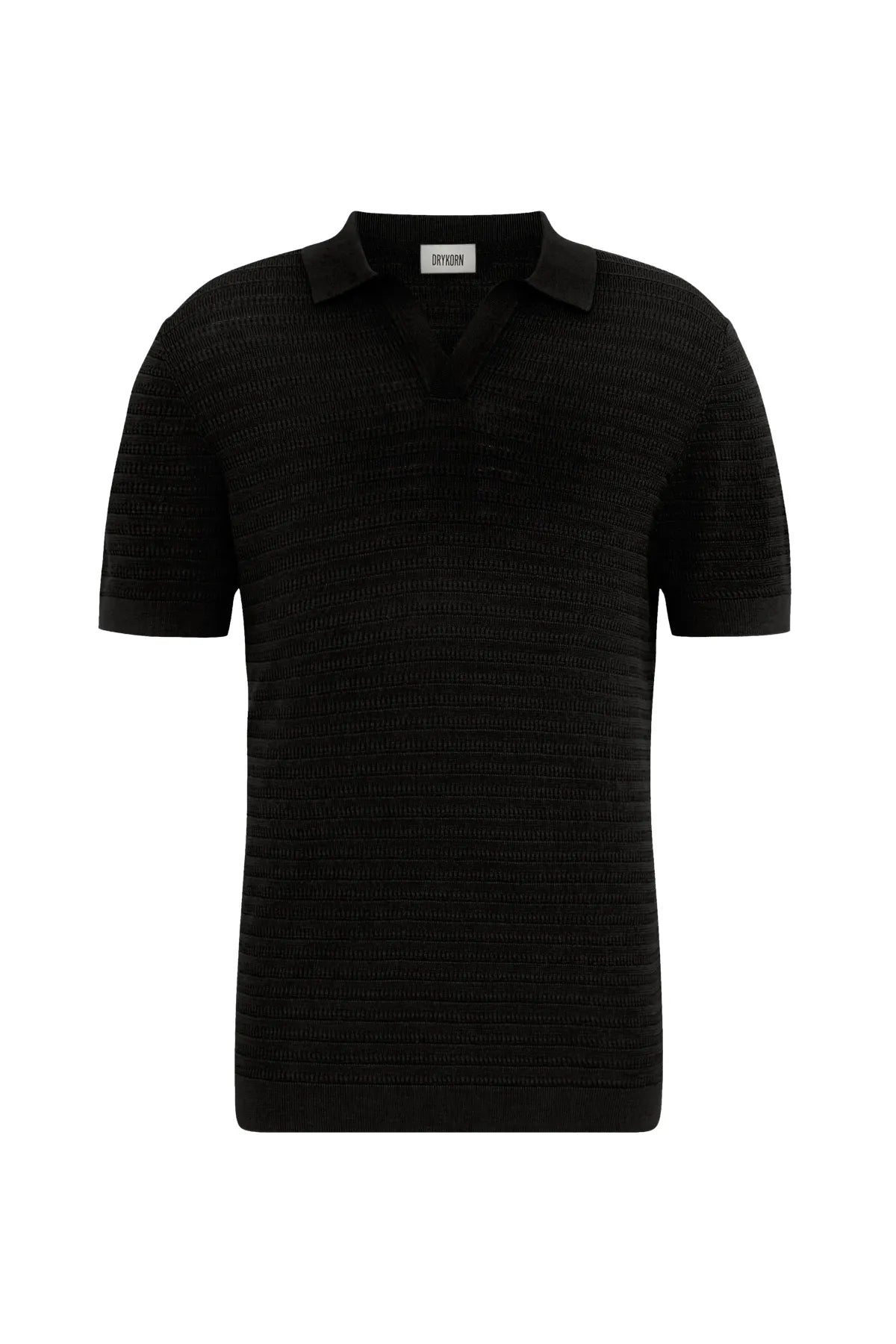 DRYKORN 420052 BRAIAN 10 HERREN STRICK POLOSHIRT SCHWARZ 1000