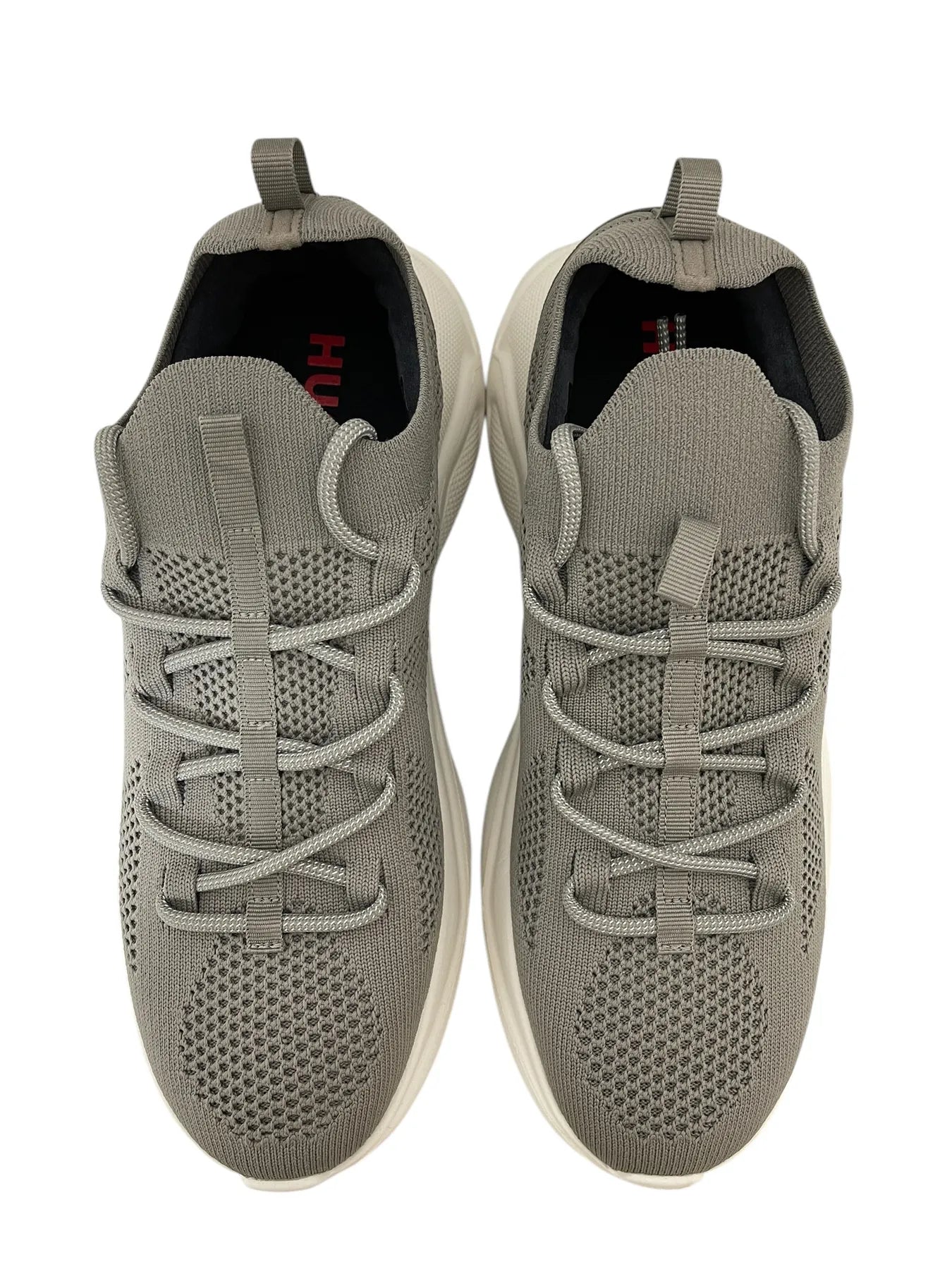 HUGO 50541684 Leon_Runn_kn 10267019 01 Herren Strick-Sneaker Grau