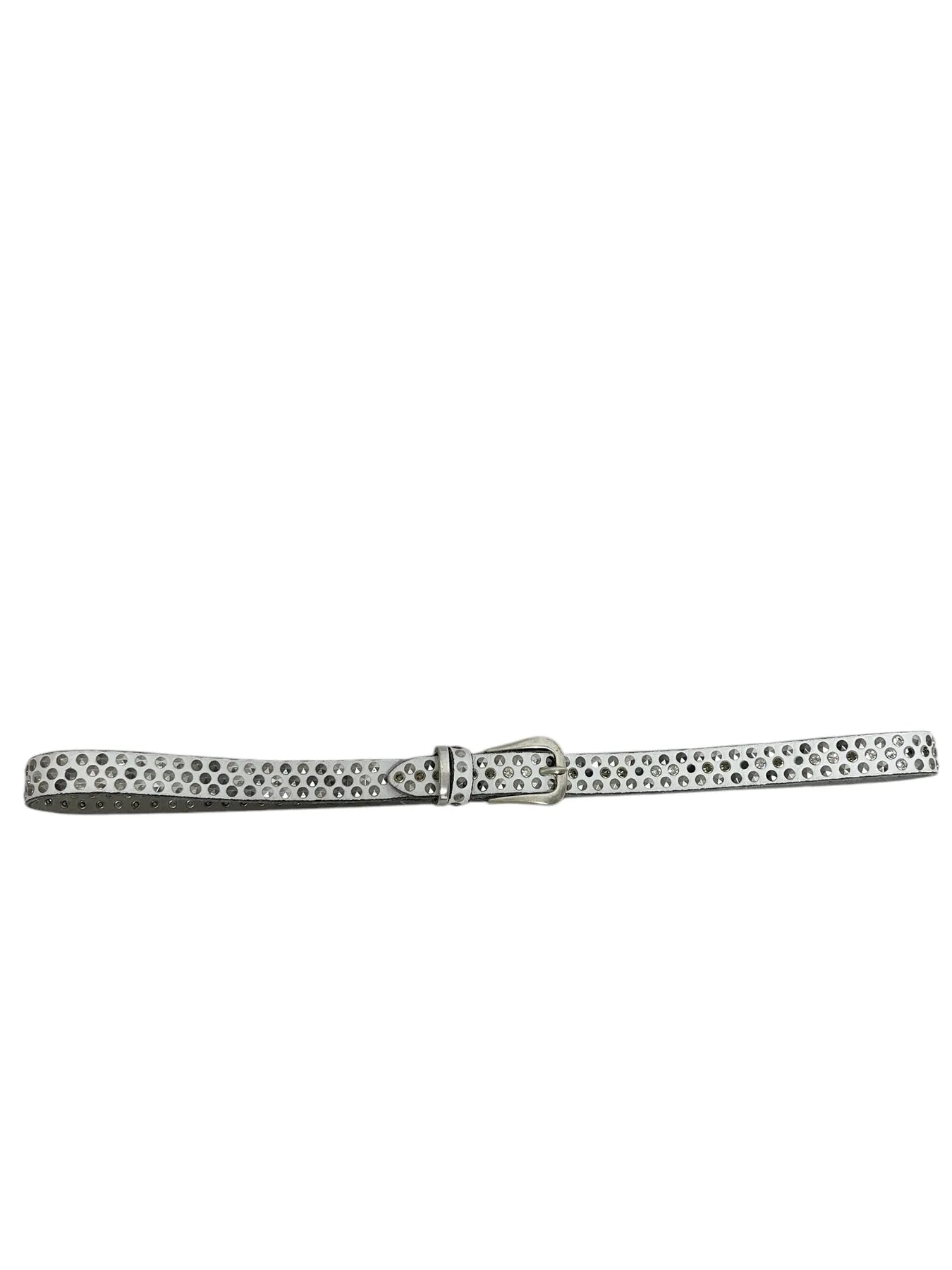 B.BELT BB1058L38 20 mm Leder-Nietgürtel Q. 6484 Roana offwhite