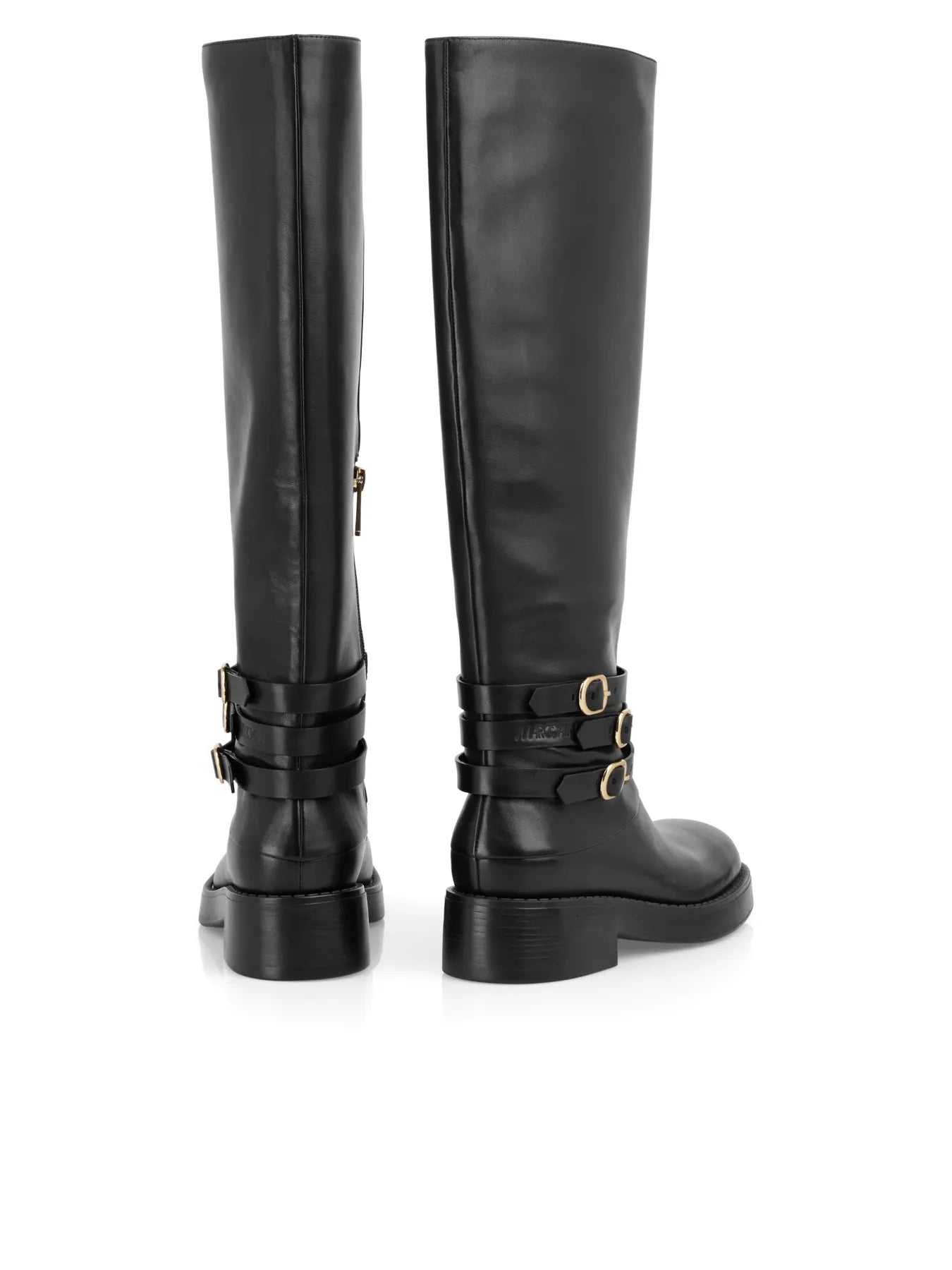 MARC CAIN 
                
                                            ZC SA.03 L31 Leder-Reiterstiefel mit Schnallen Schwarz