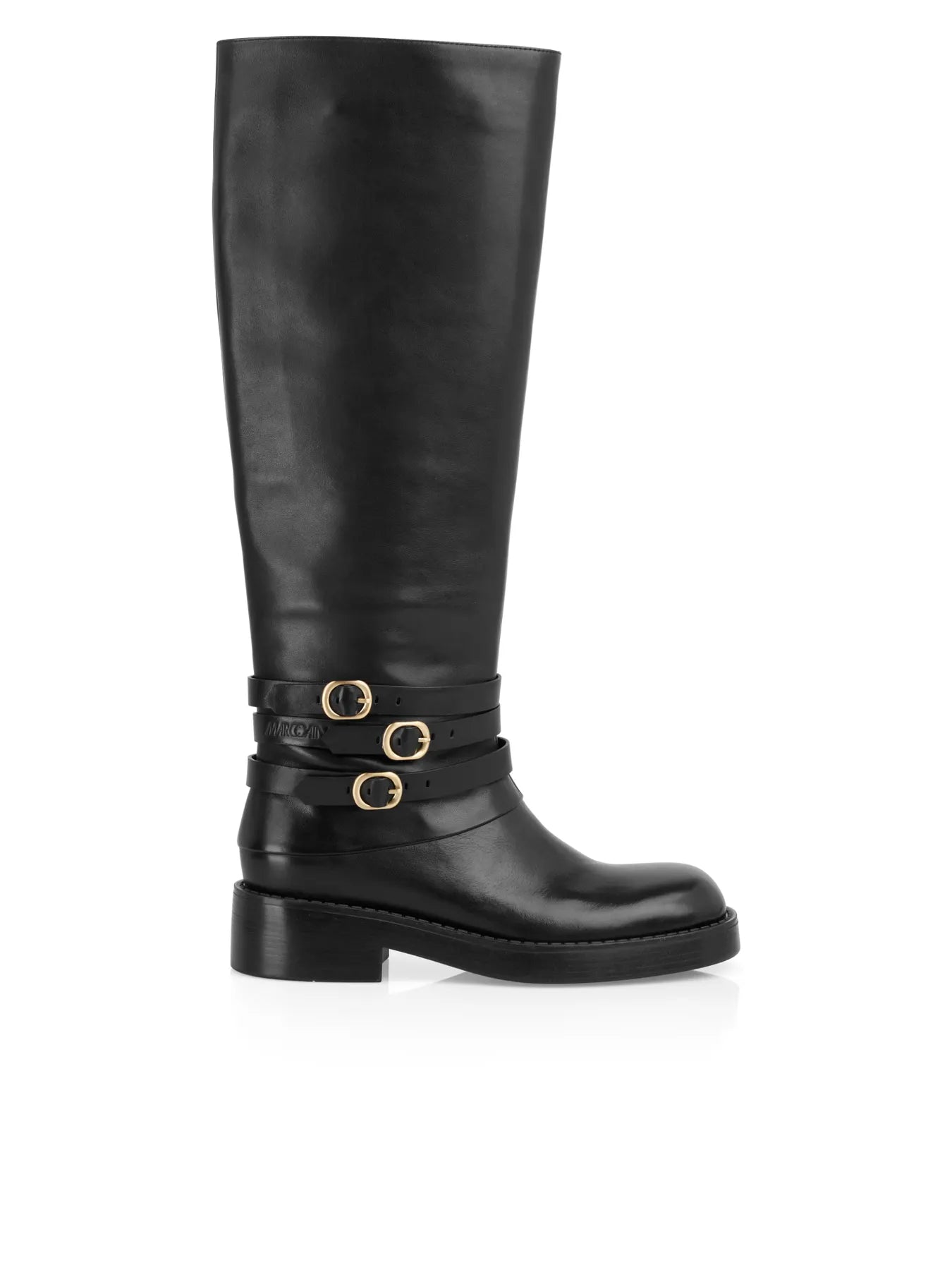 MARC CAIN 
                
                                            ZC SA.03 L31 Leder-Reiterstiefel mit Schnallen Schwarz