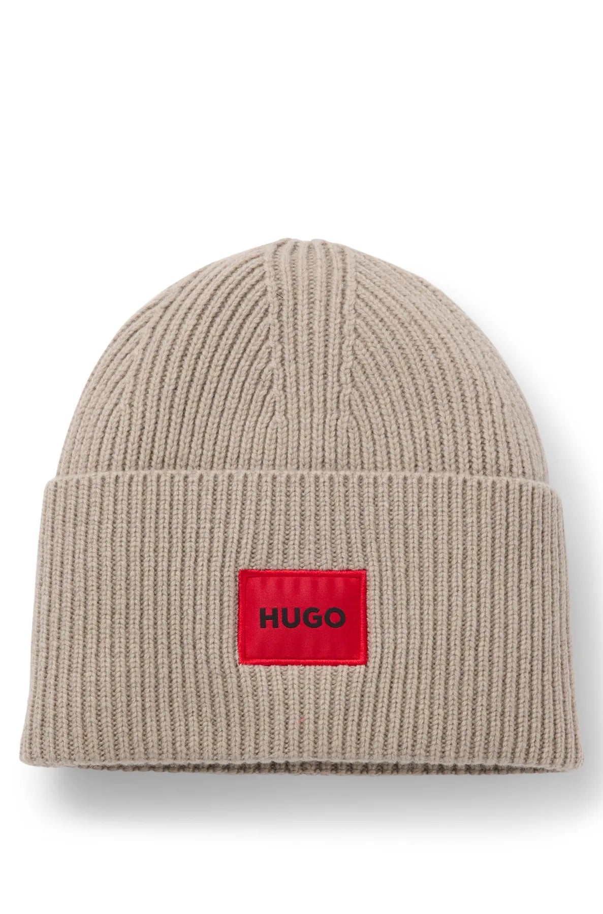 HUGO 50502579 Saffa_hat Woll Mütze light beige