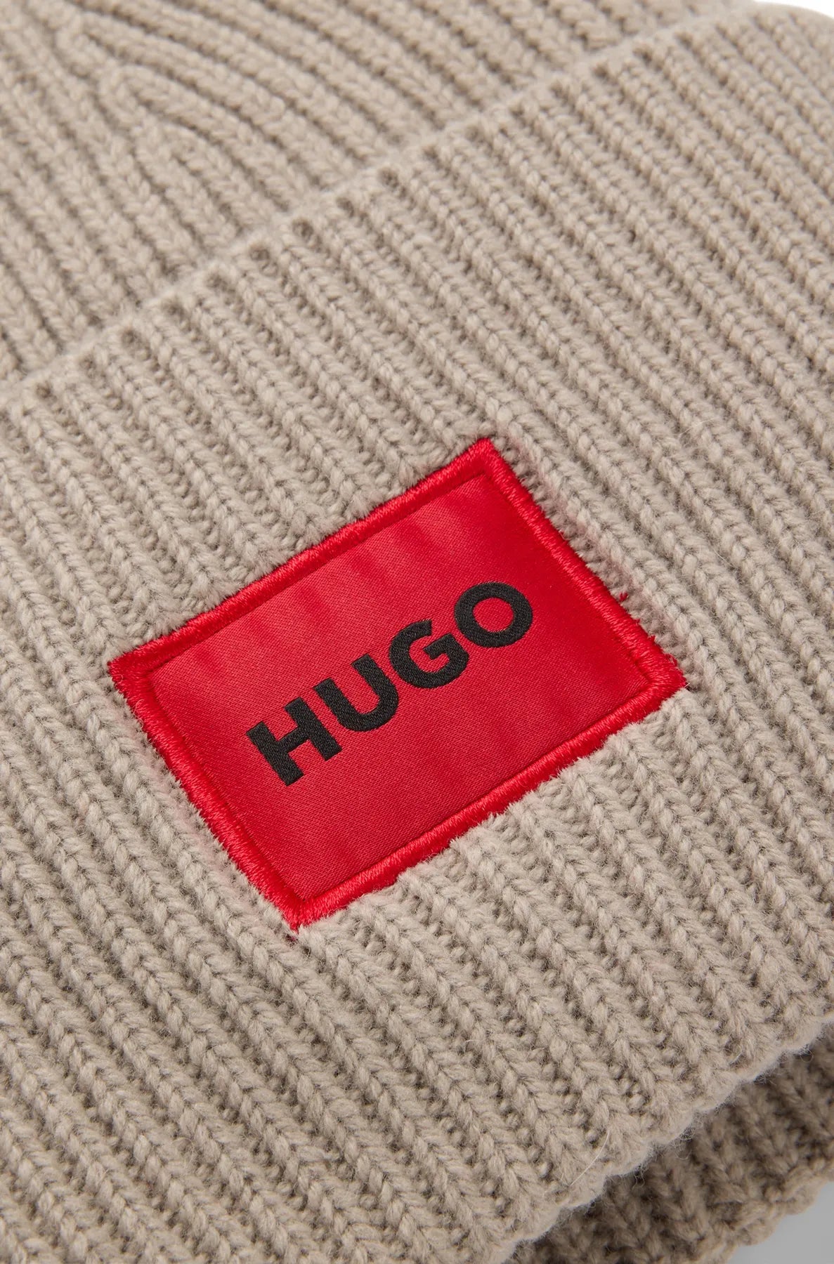 HUGO 50502579 Saffa_hat Woll Mütze light beige