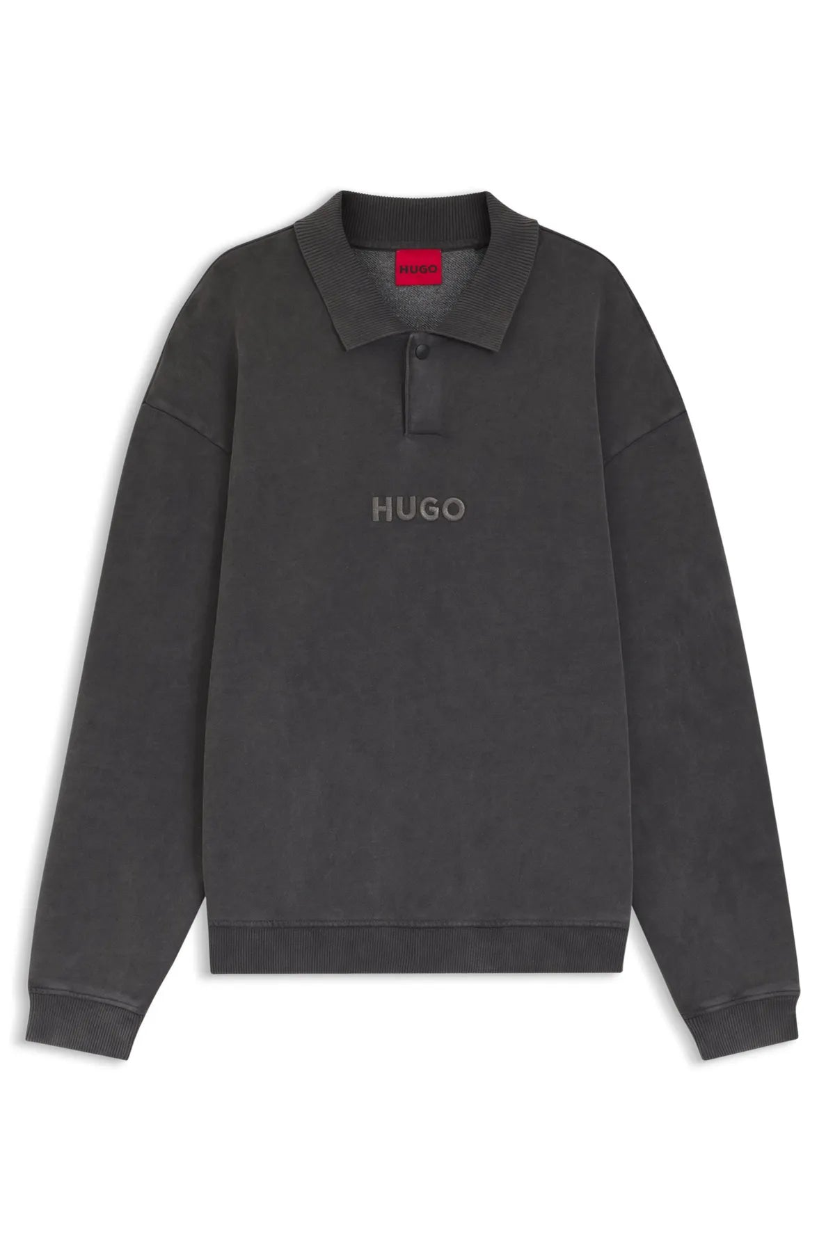 HUGO 50546395 Delwy Sweatshirt Logo Grau