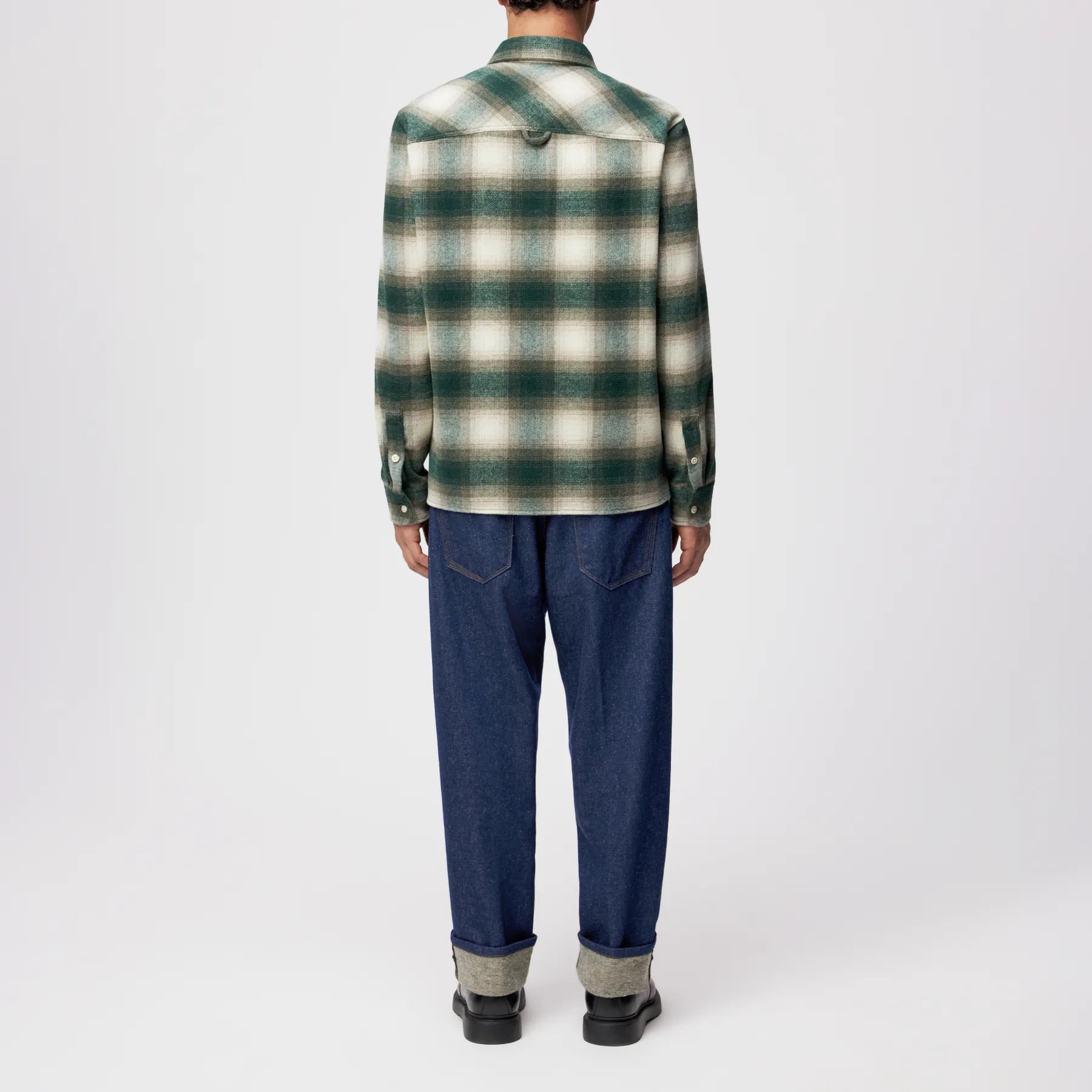 DRYKORN 146521 GUNRAY OVERSHIRT  FLANELL MIT KARO GRÜN 2212